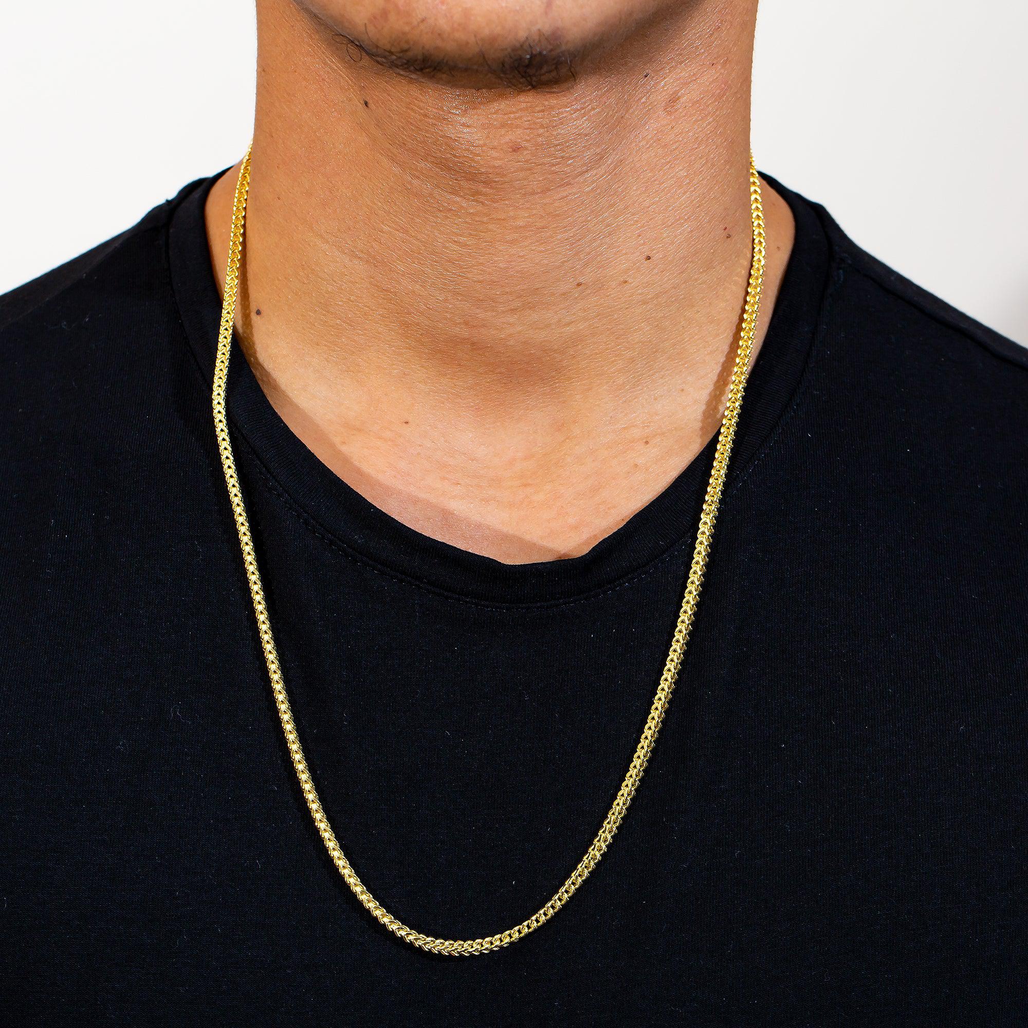 10K Yellow Gold 2.75mm Hollow Box Franco Chain Available In Sizes 18"-26"