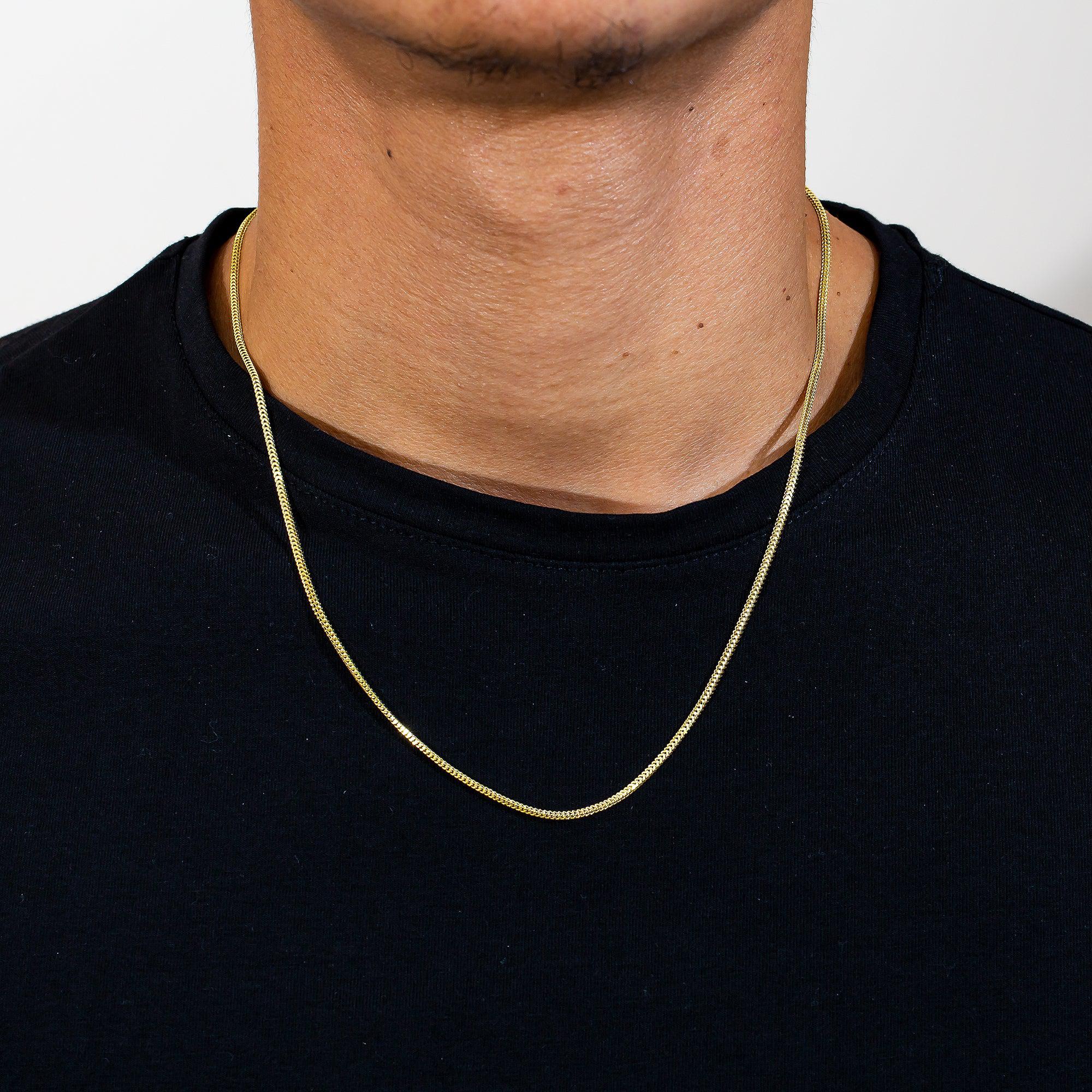 10K Yellow Gold 2mm Hollow Box Franco Chain Available In Sizes 18"-26"