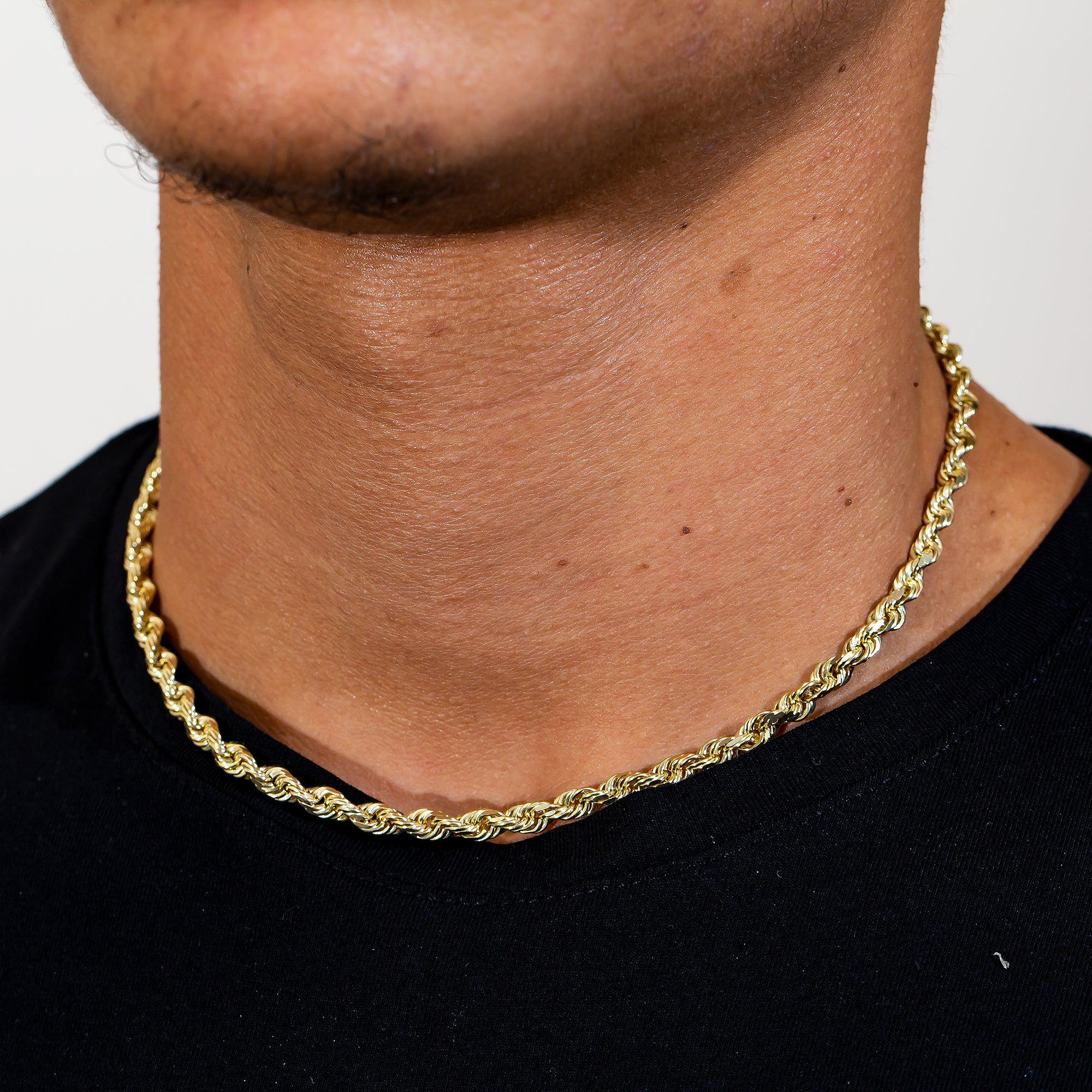 10K Yellow Gold 4.63mm Solid Rope Chain Available In Sizes 16"-26"