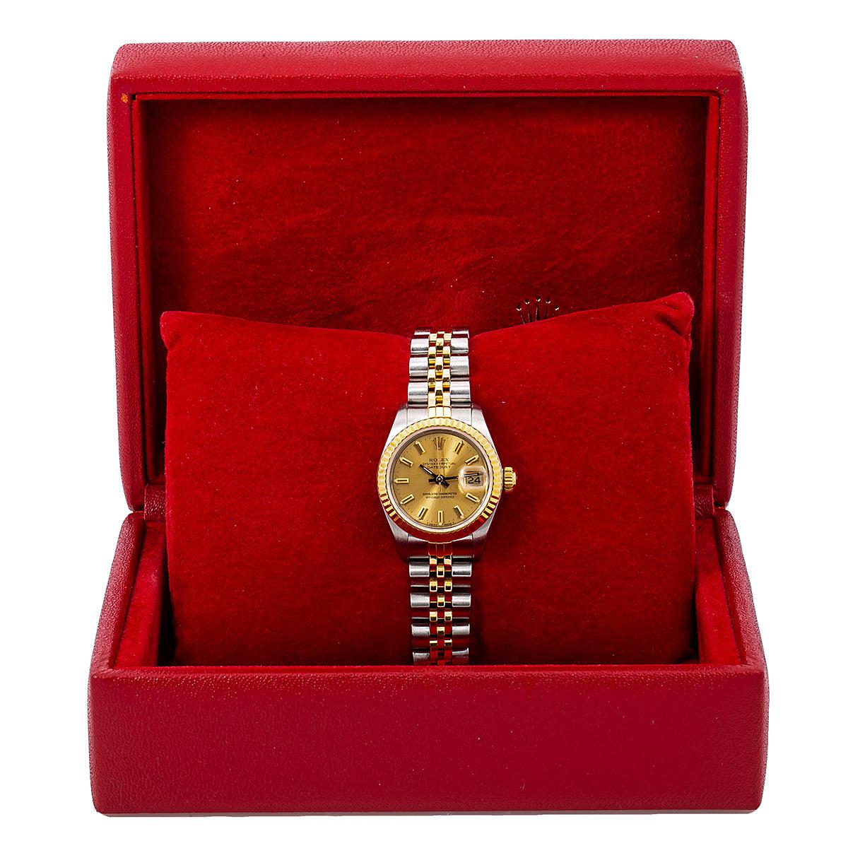 Rolex Datejust 69173 26MM Champagne Dial With Two Tone Jubilee Bracelet