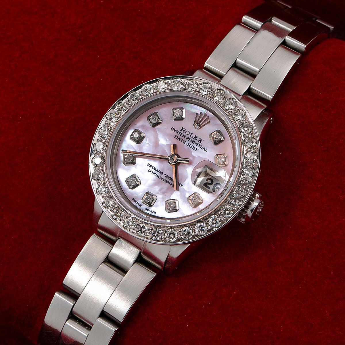 Rolex Oyster Perpetual Datejust 6916 26mm, Pink Diamond Dial With Stainless Steel Oyster Bracelet