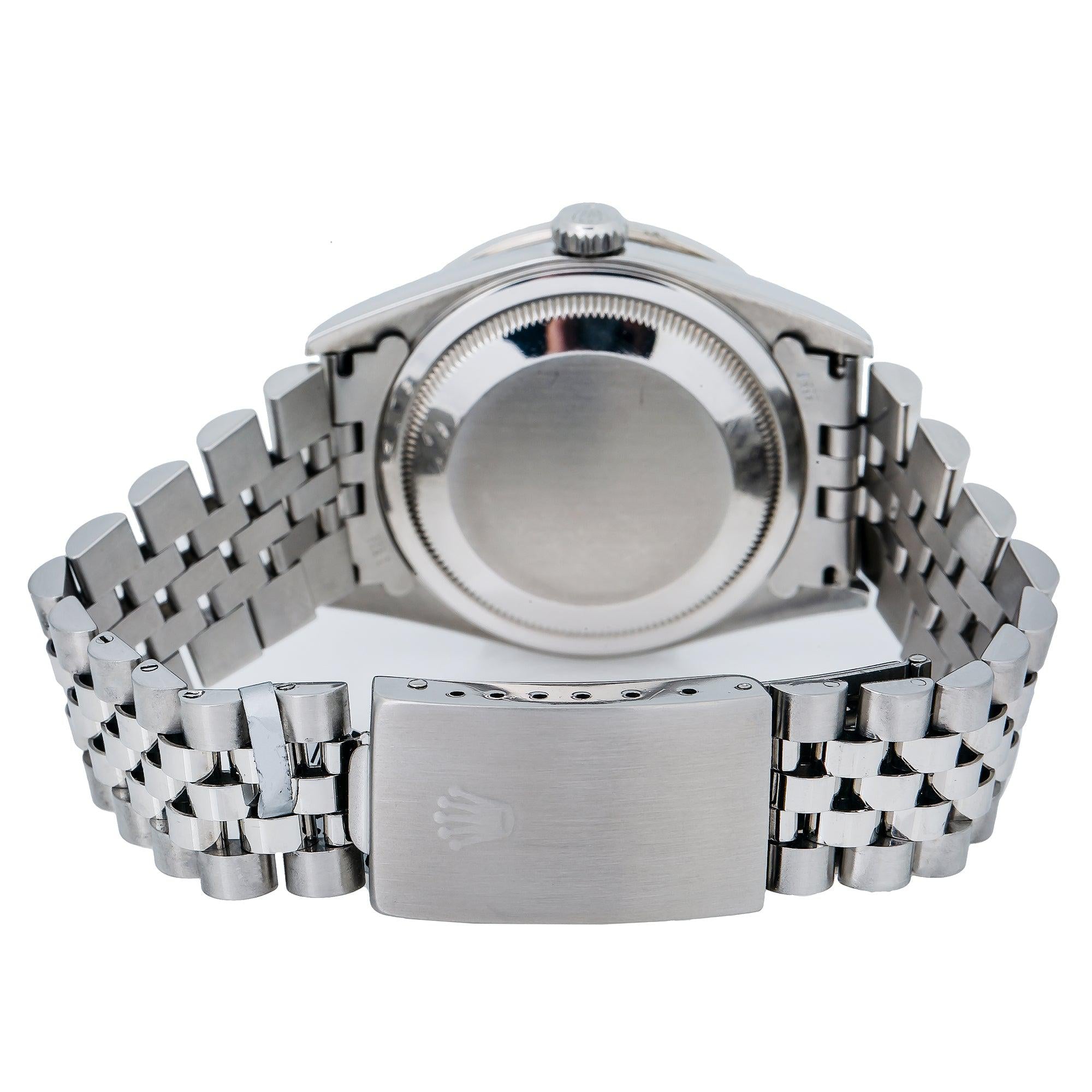 Rolex Datejust 16234 36MM Blue Dial With 1.10 CT Diamonds