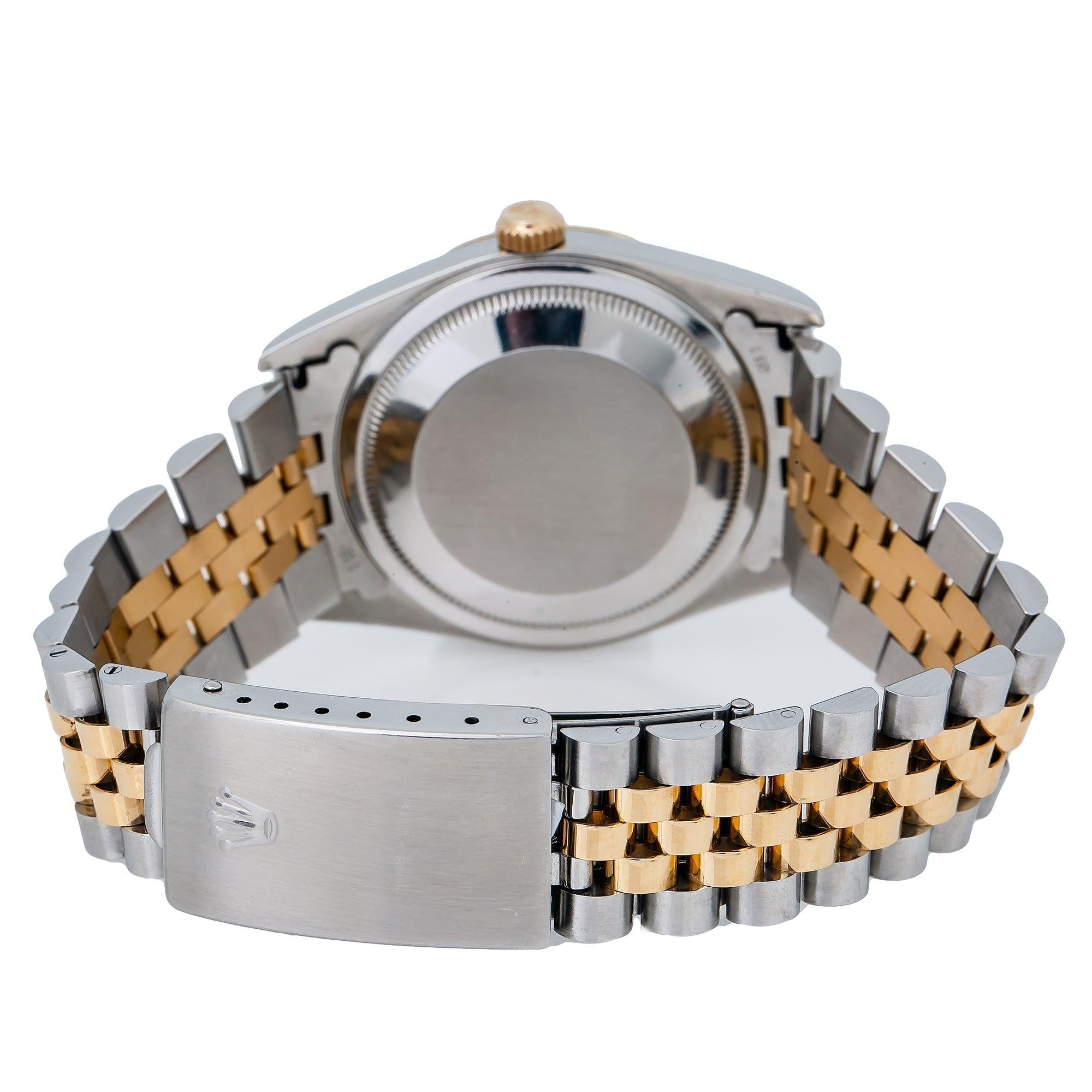 Rolex Datejust 16233 36MM Blue Diamond Dial With Two Tone Jubilee Bracelet