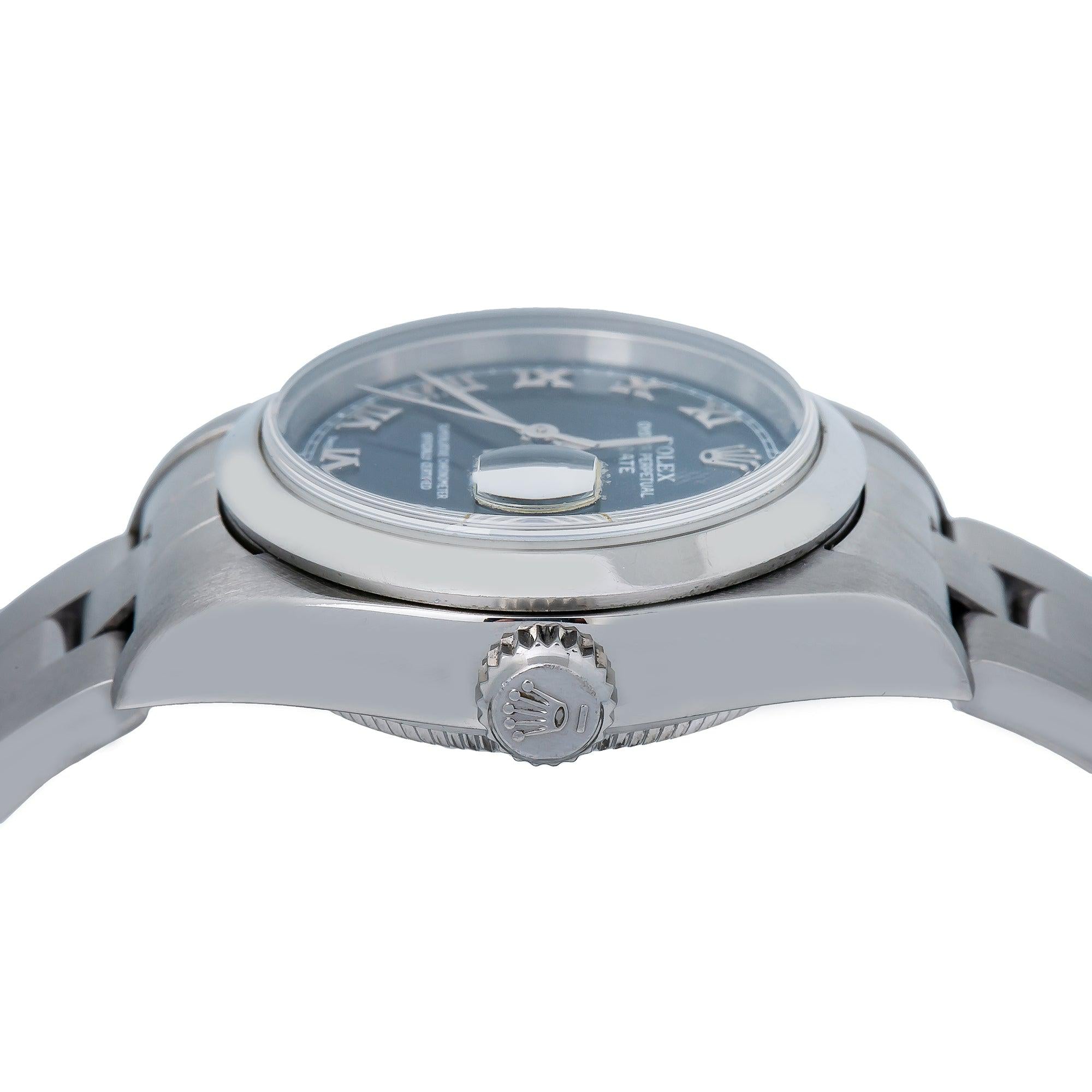 Rolex Oyster Perpetual Lady Date 79160 26MM Blue Dial Stainless Steel Oyster Bracelet