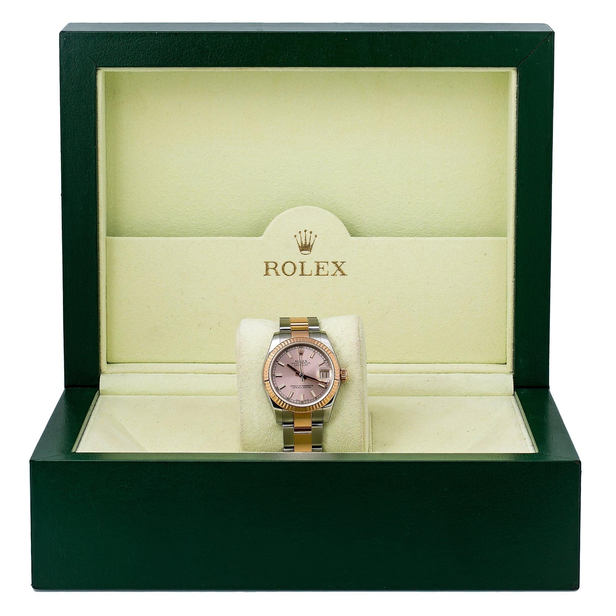 Rolex Lady-Datejust 178271 31MM Pink Dial With Two Tone Oyster Bracelet