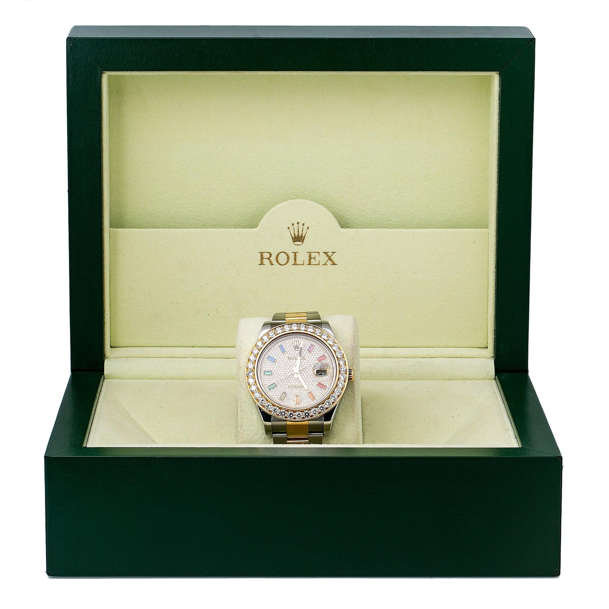 Rolex Datejust II 116333 41MM Champagne Diamond Dial With Two Tone Oyster Bracelet