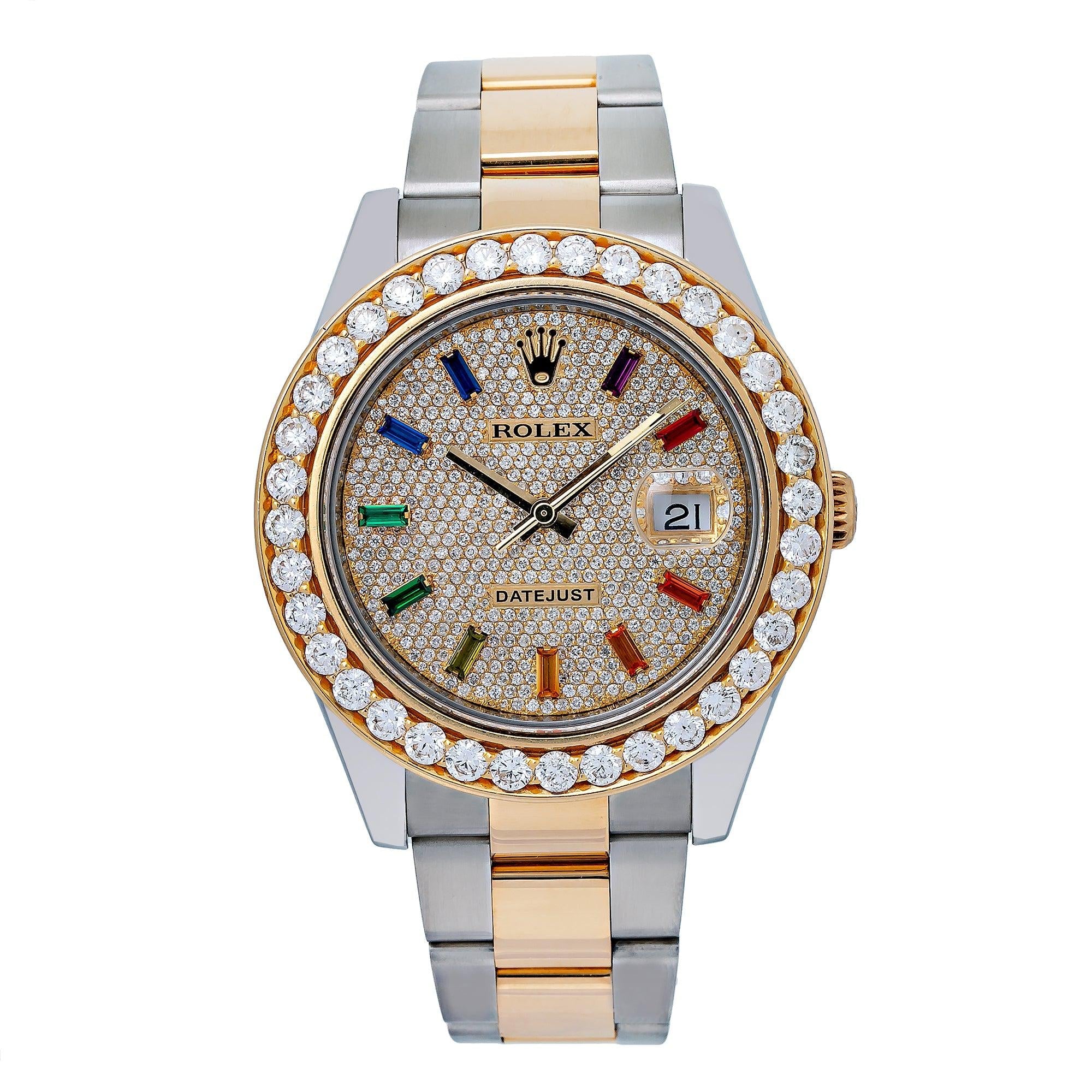 Rolex Datejust II 116333 41MM Champagne Diamond Dial With Two Tone Oyster Bracelet