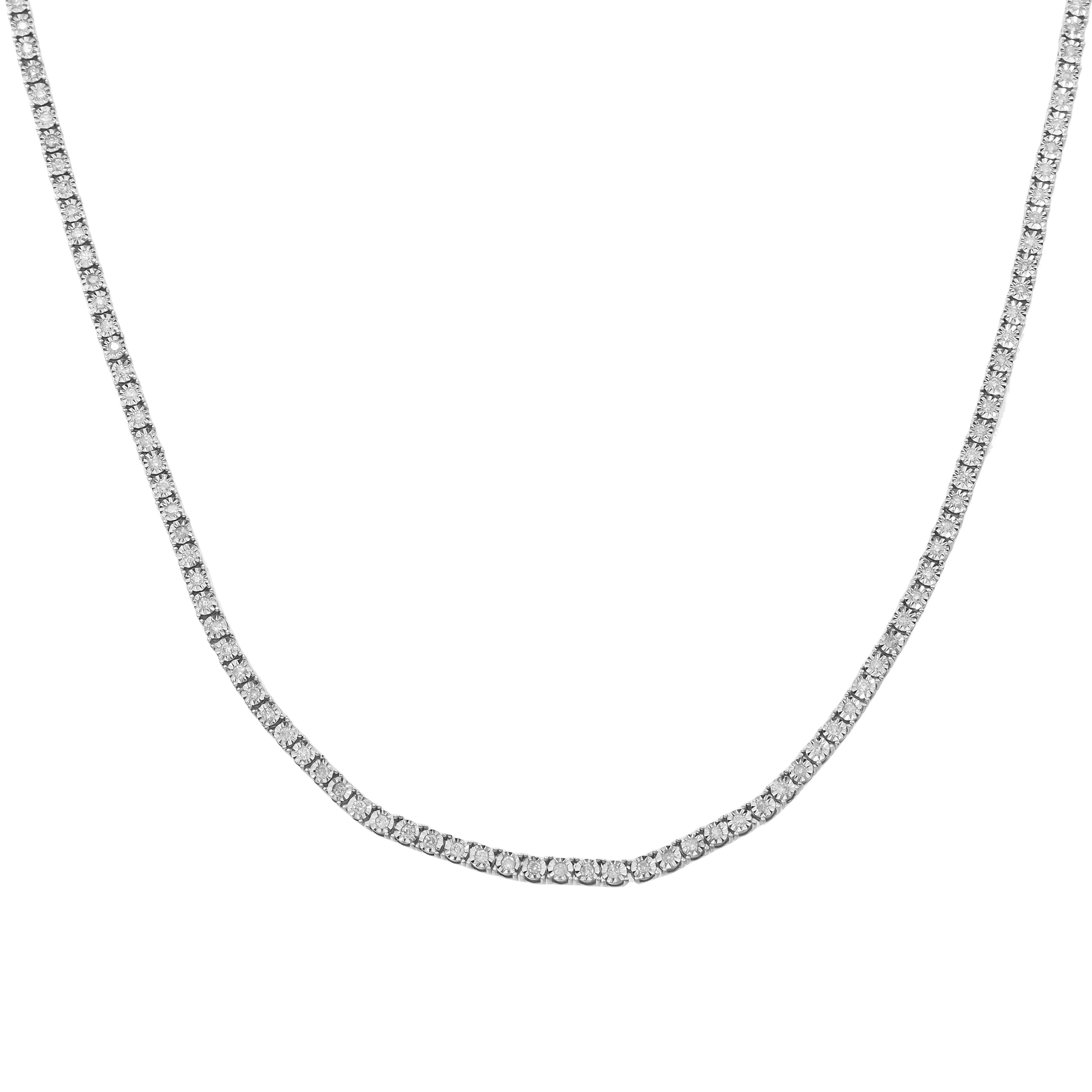 10K GOLD ROUND DIAMOND 2.5MM TENNIS CHAIN 2.06 CT