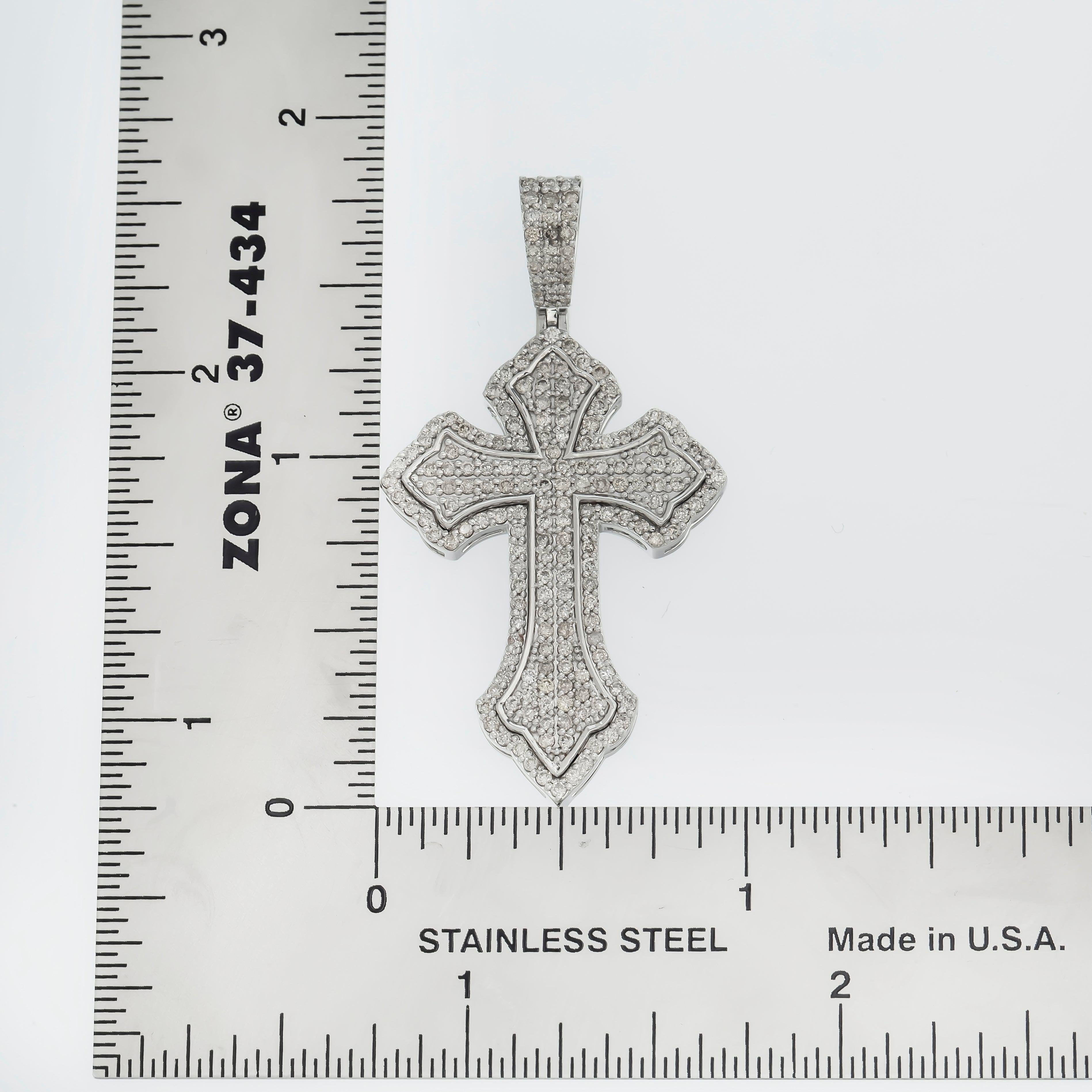 14K GOLD DIAMOND CROSS PENDANT 1.23 CT