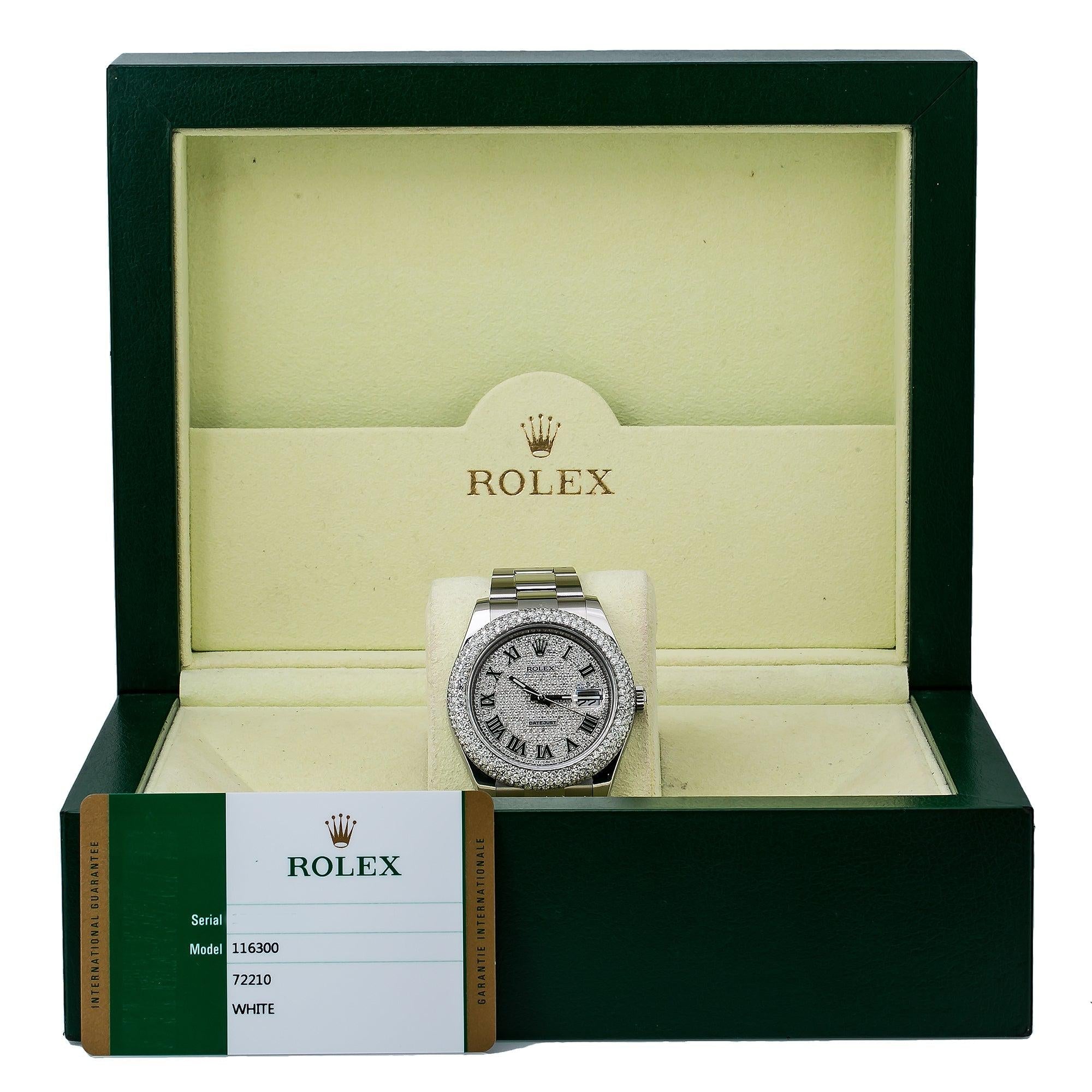 Rolex Datejust II 116300 41MM White Diamond Dial With Stainless Steel Oyster Bracelet