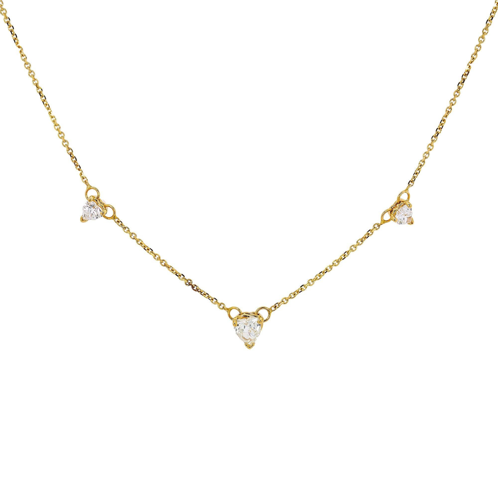 14K Yellow Gold Ladies Pendant with 0.91 CT Diamond