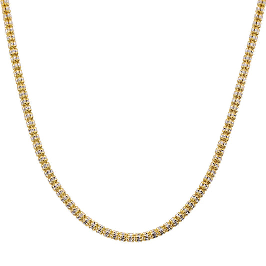 10K Yellow Gold 3.16mm Ice Chain Available In Sizes 18"-26"