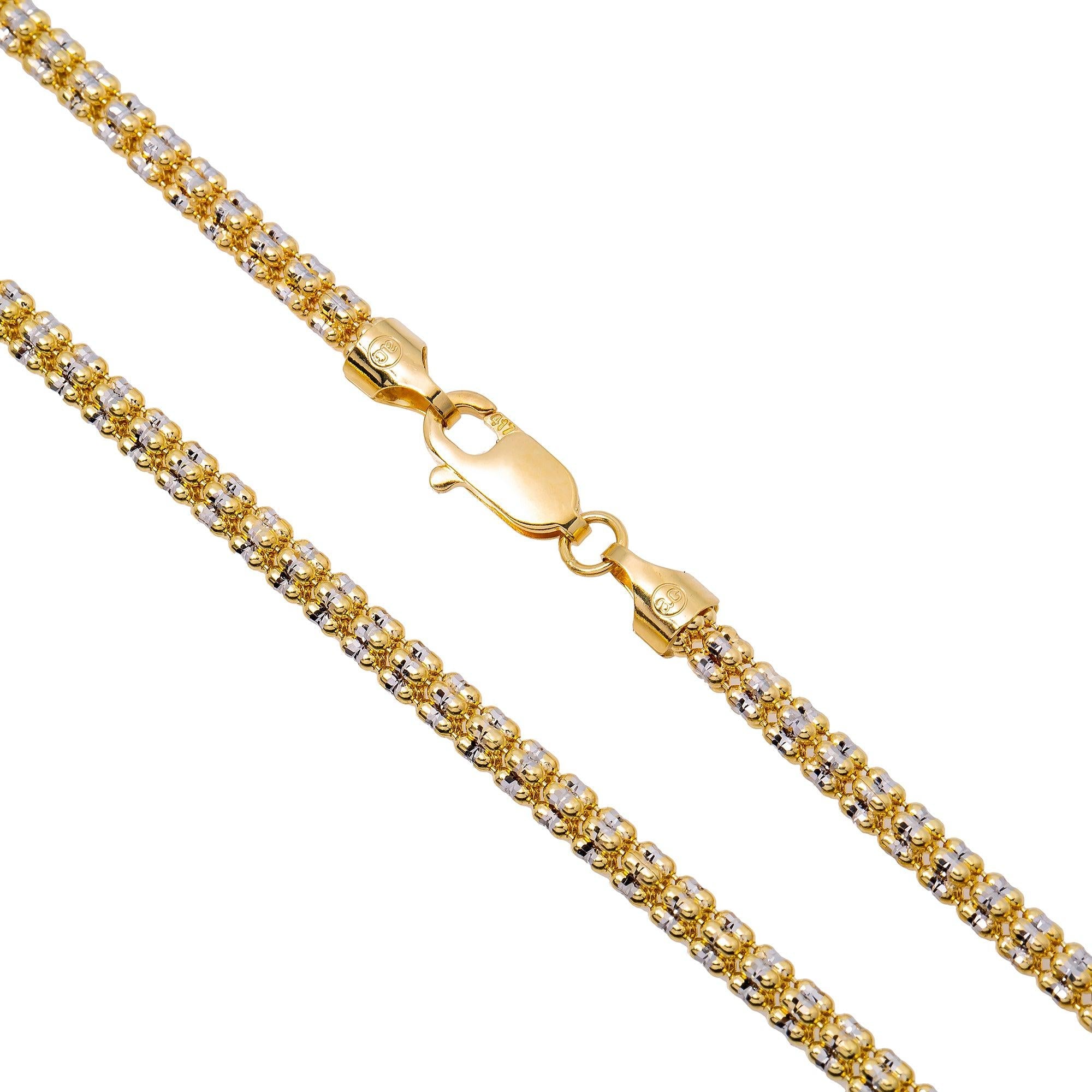 10K Yellow Gold 3.16mm Ice Chain Available In Sizes 18"-26"