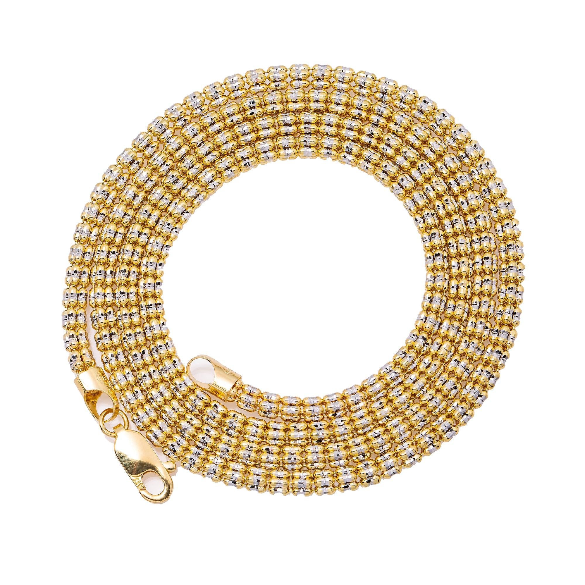 10K Yellow Gold 3.16mm Ice Chain Available In Sizes 18"-26"