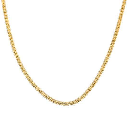 10K Yellow Gold 3.28mm Ice Chain Available In Sizes 18"-26"