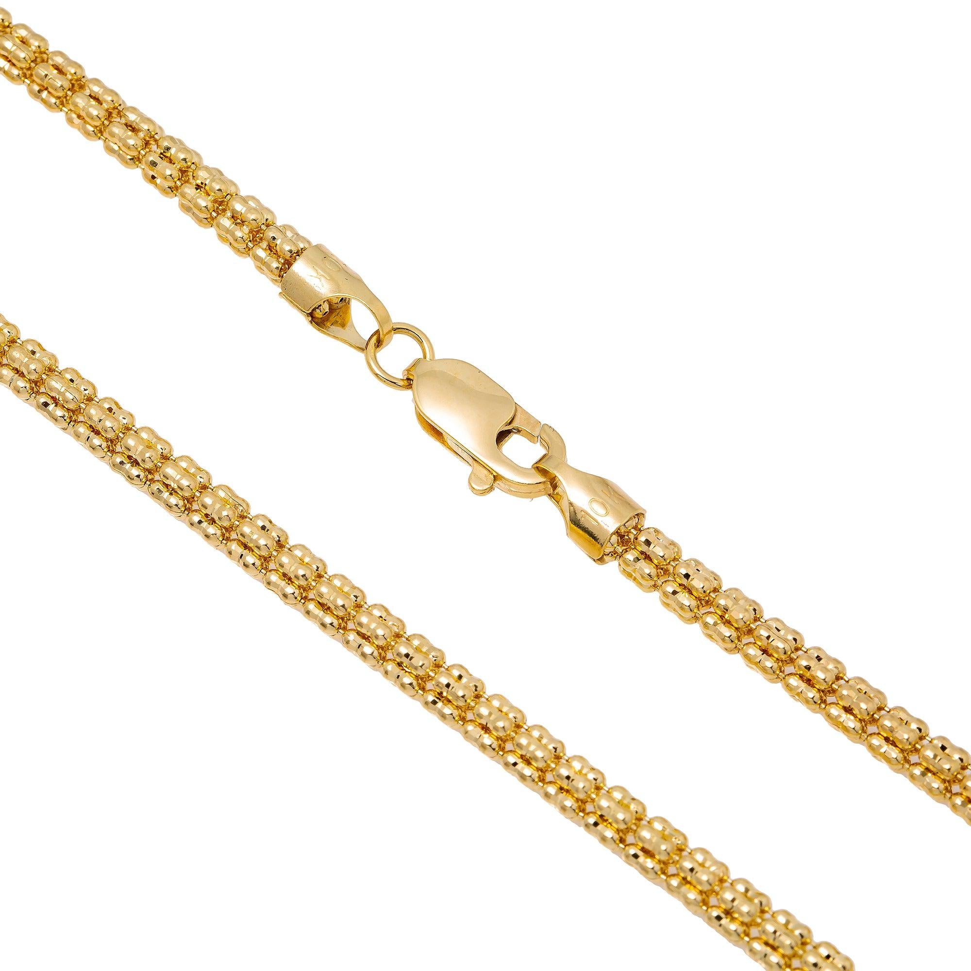 10K Yellow Gold 3.28mm Ice Chain Available In Sizes 18"-26"