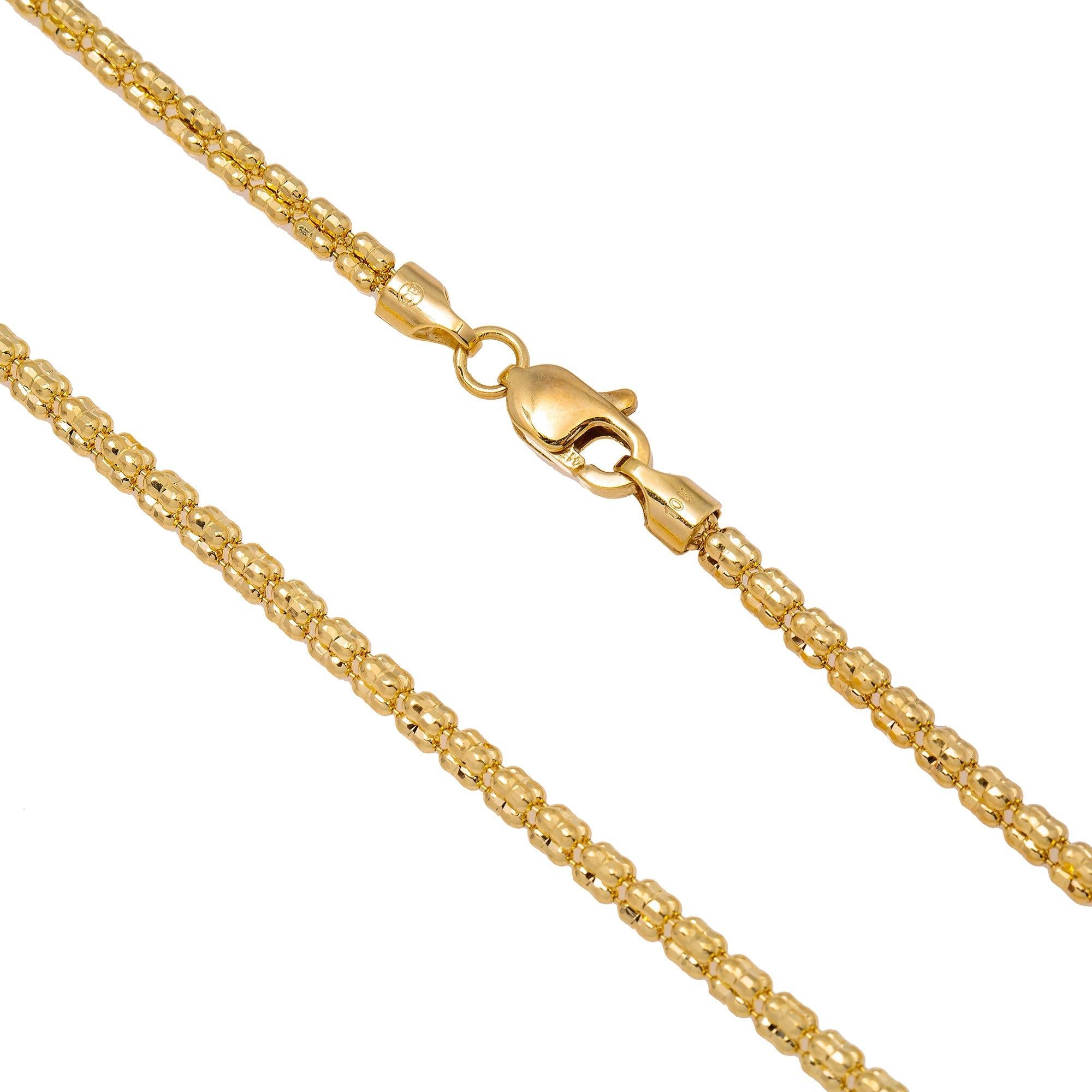 10K Yellow Gold 2.35mm Ice Chain Available In Sizes 18"-26"