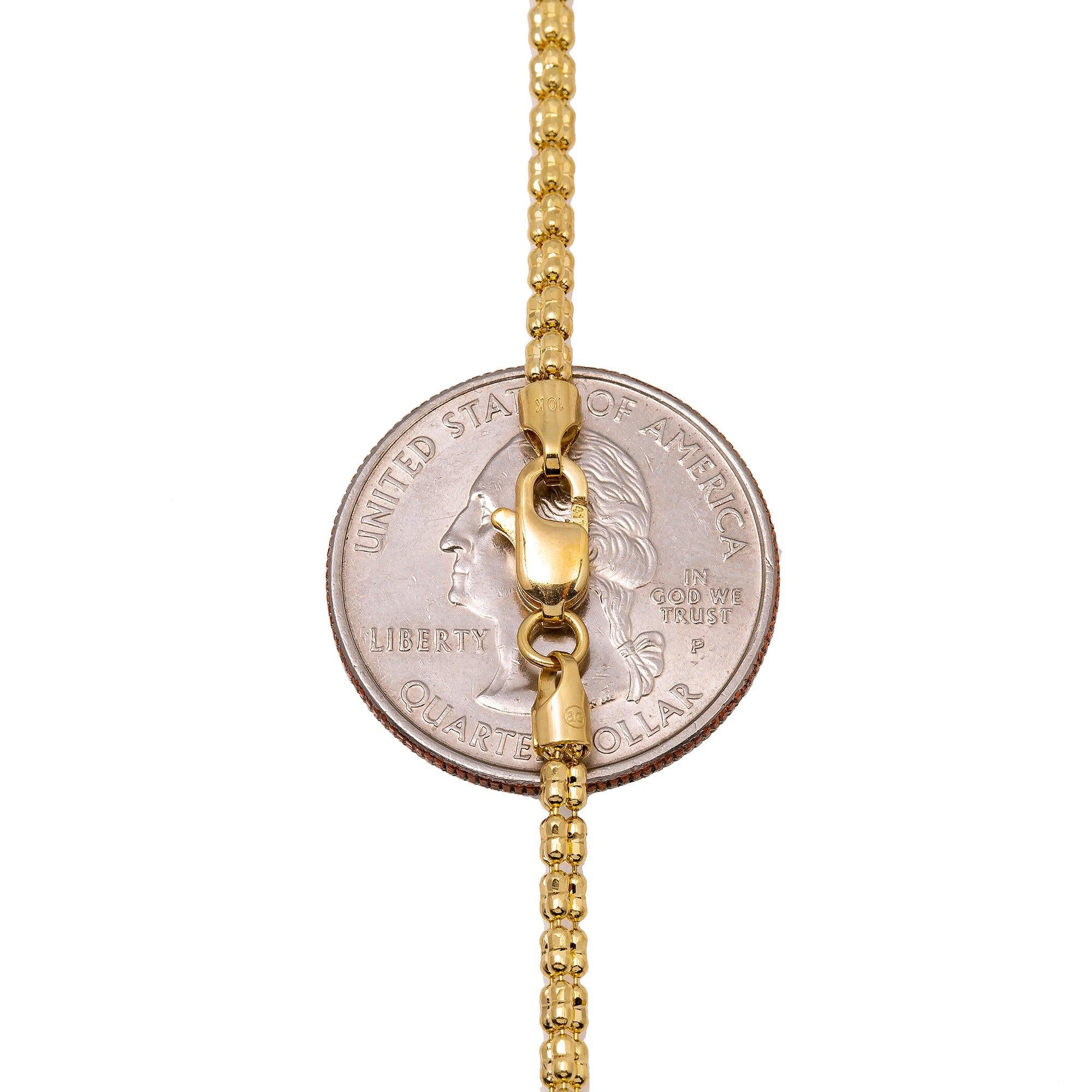 10K Yellow Gold 2.35mm Ice Chain Available In Sizes 18"-26"