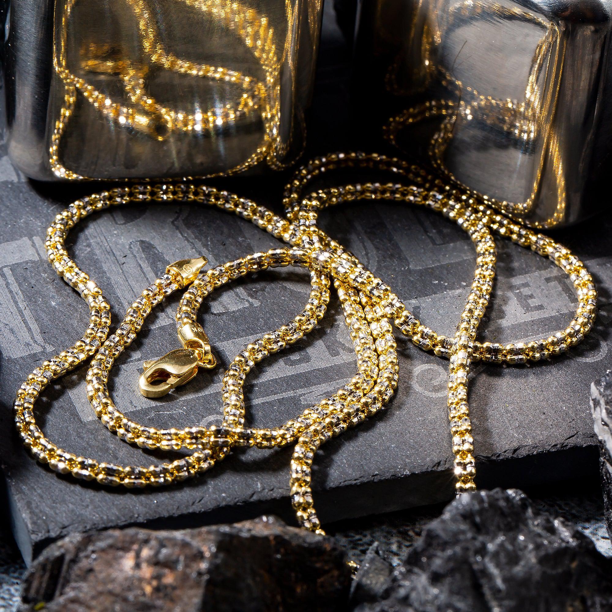 10K Yellow Gold 2.35mm Ice Chain Available In Sizes 18"-26"