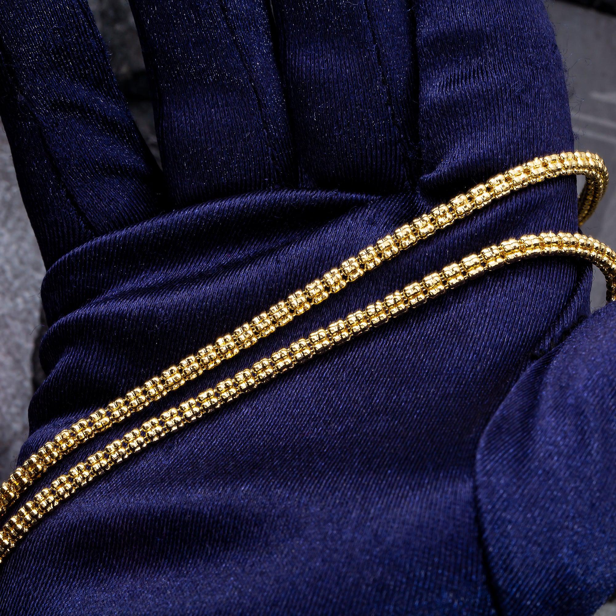 10K Yellow Gold 3.28mm Ice Chain Available In Sizes 18"-26"