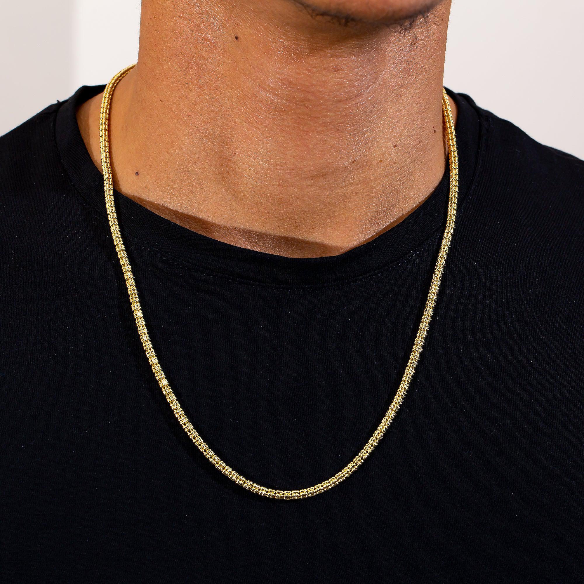 10K Yellow Gold 3.28mm Ice Chain Available In Sizes 18"-26"