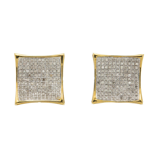 10K GOLD DIAMOND KITE EARRINGS 0.75 CT