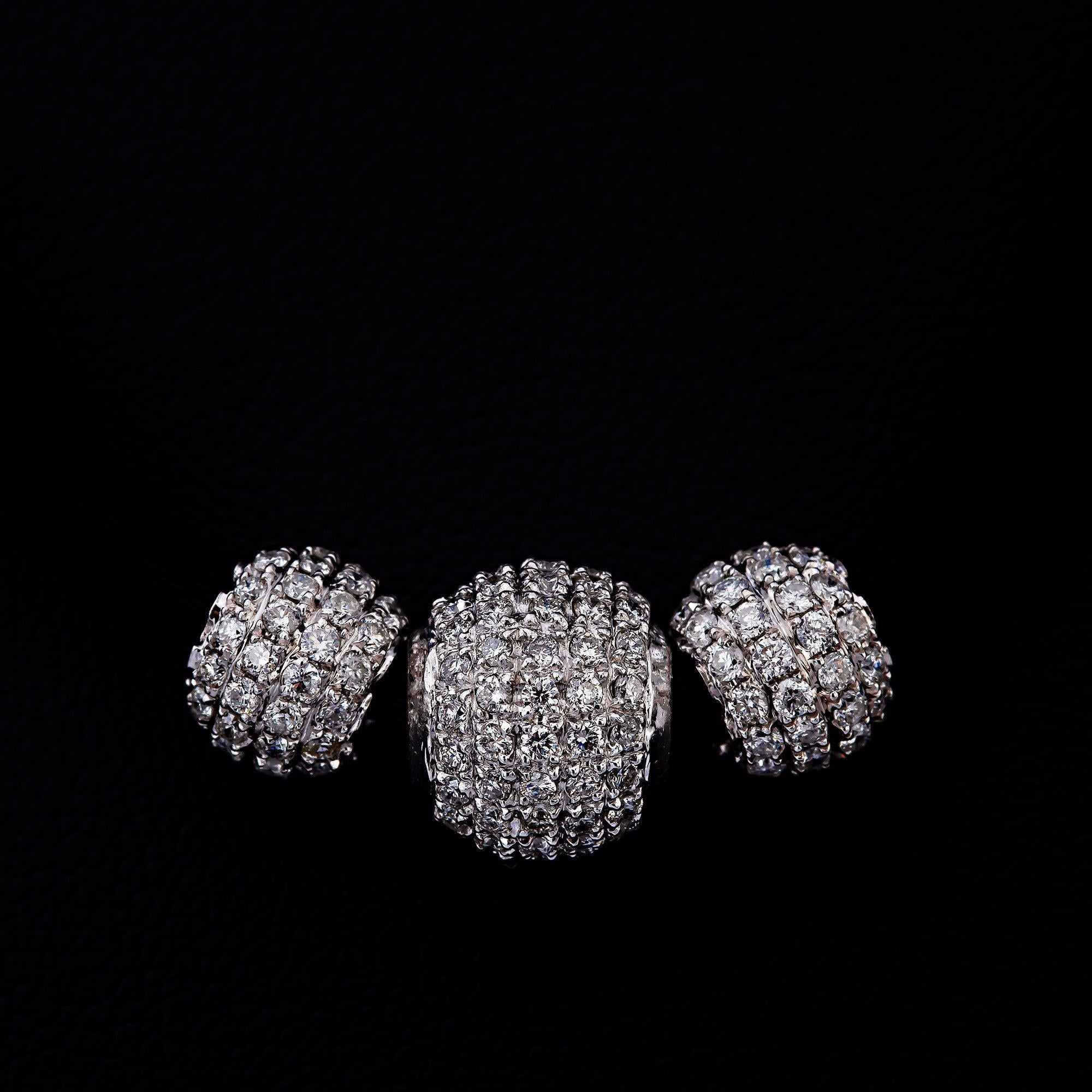 10K White Gold Diamond Necklace 17"