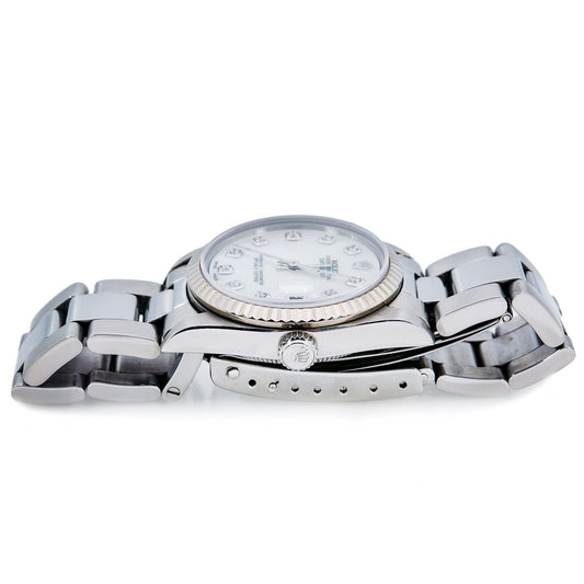 Rolex Lady-Datejust 68274 31MM Silver Diamond Dial