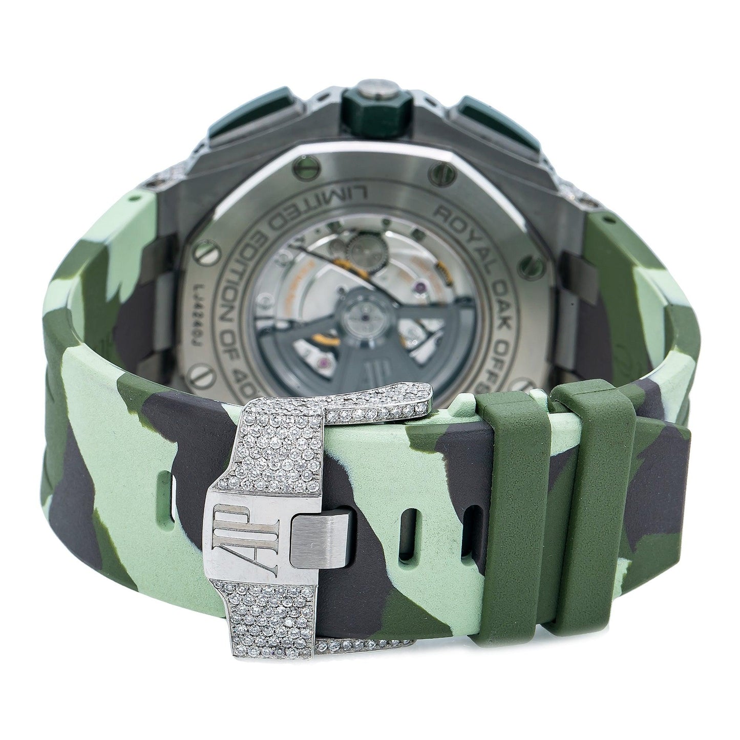Audemars Piguet Royal Oak Offshore Chronograph 26400SO 44MM Green Dial With 7.25 CT Diamonds