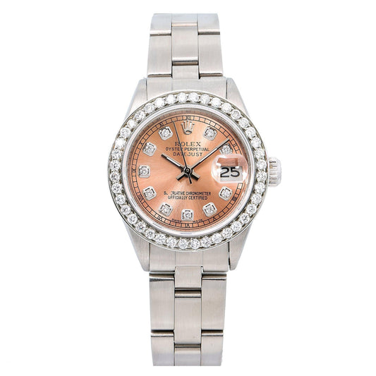 Rolex Lady-Datejust 6917 26MM Pink Diamond Dial With Stainless Steel Bracelet