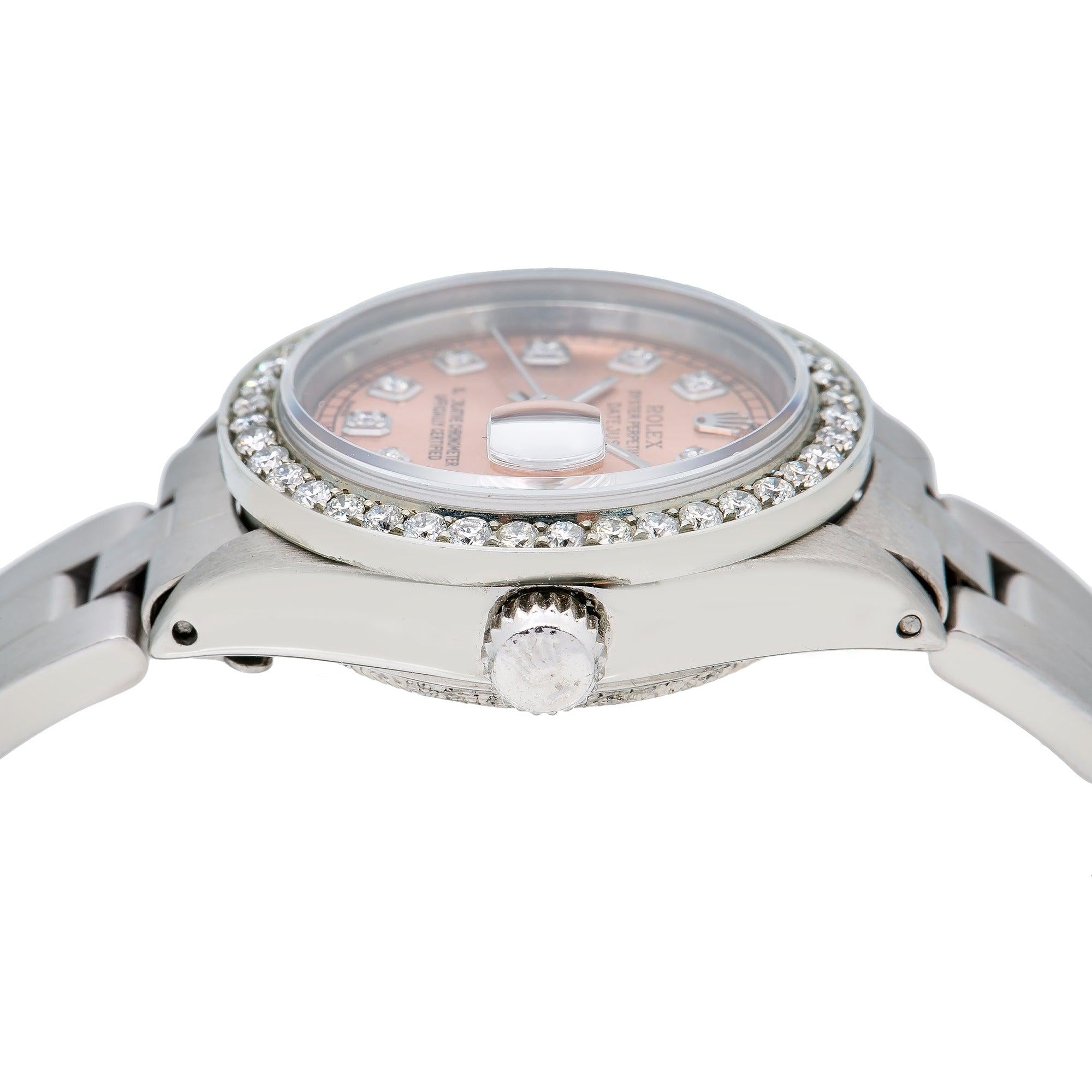 Rolex Lady-Datejust 6917 26MM Pink Diamond Dial With Stainless Steel Bracelet