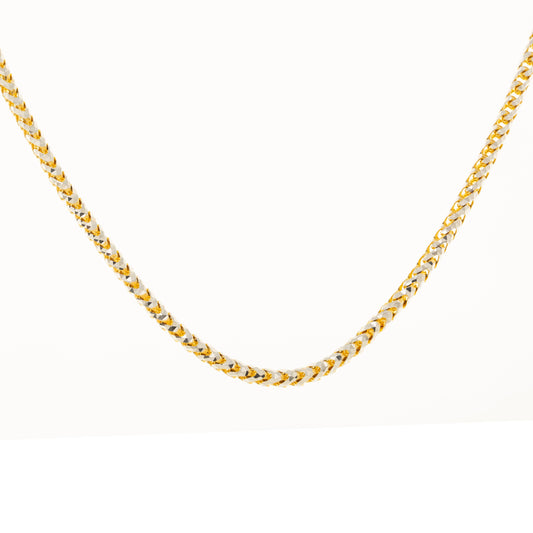 14K GOLD DIAMOND CUT 6MM SOLID CURB CHAIN