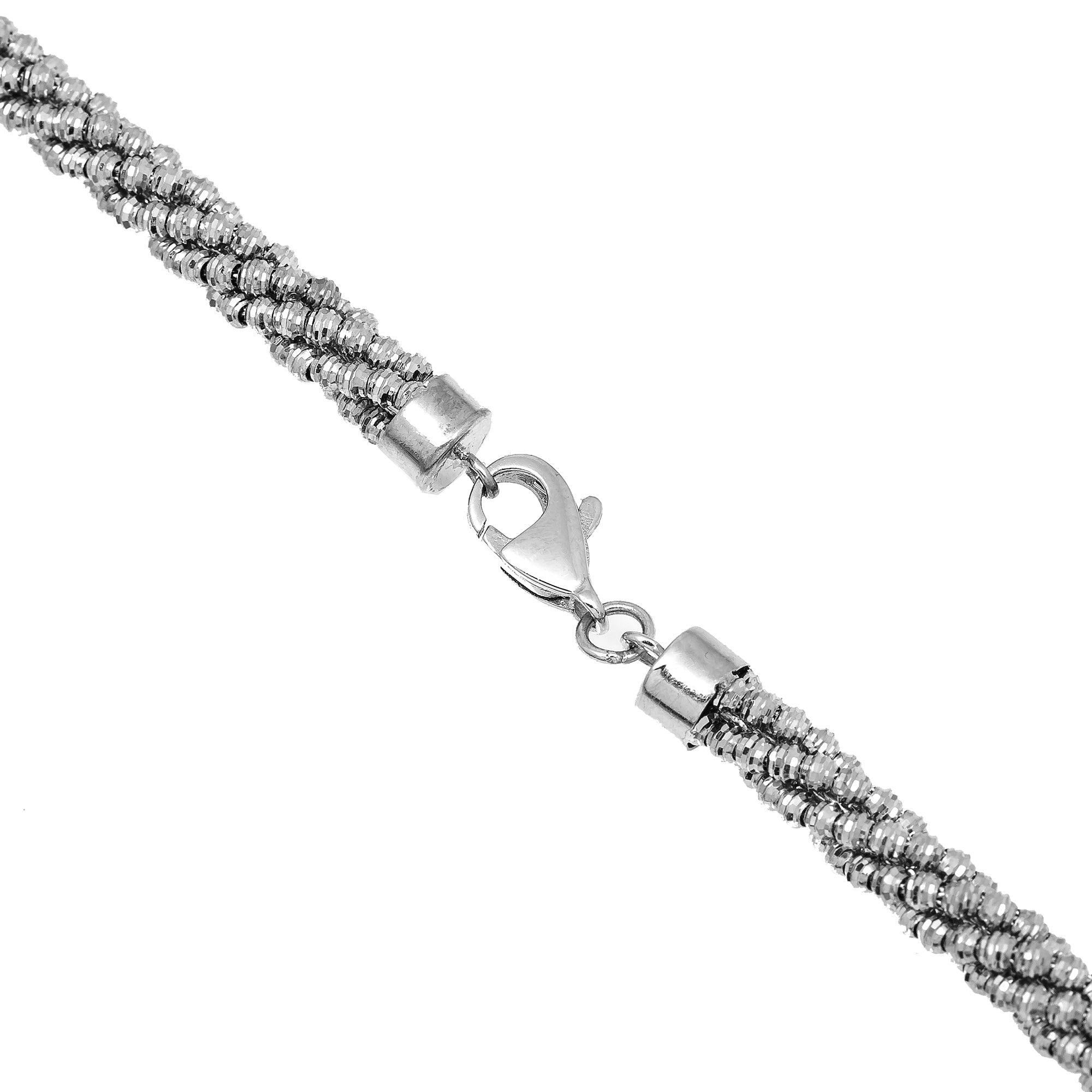 10k White Gold 4.54mm Moon Laser Chain Available In Sizes 18"-26"