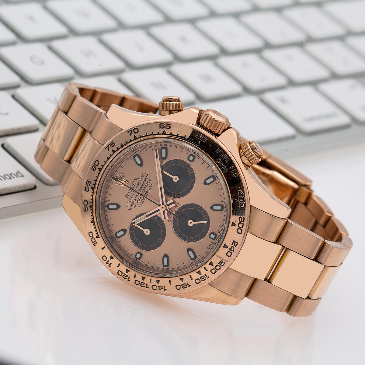 Rolex Daytona 116505 40MM Champagne Chronograph Dial With Rose Gold Oyster Bracelet