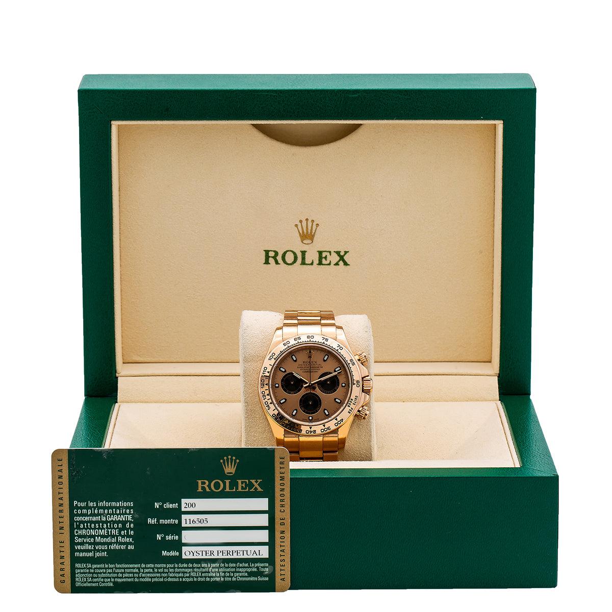 Rolex Daytona 116505 40MM Champagne Chronograph Dial With Rose Gold Oyster Bracelet