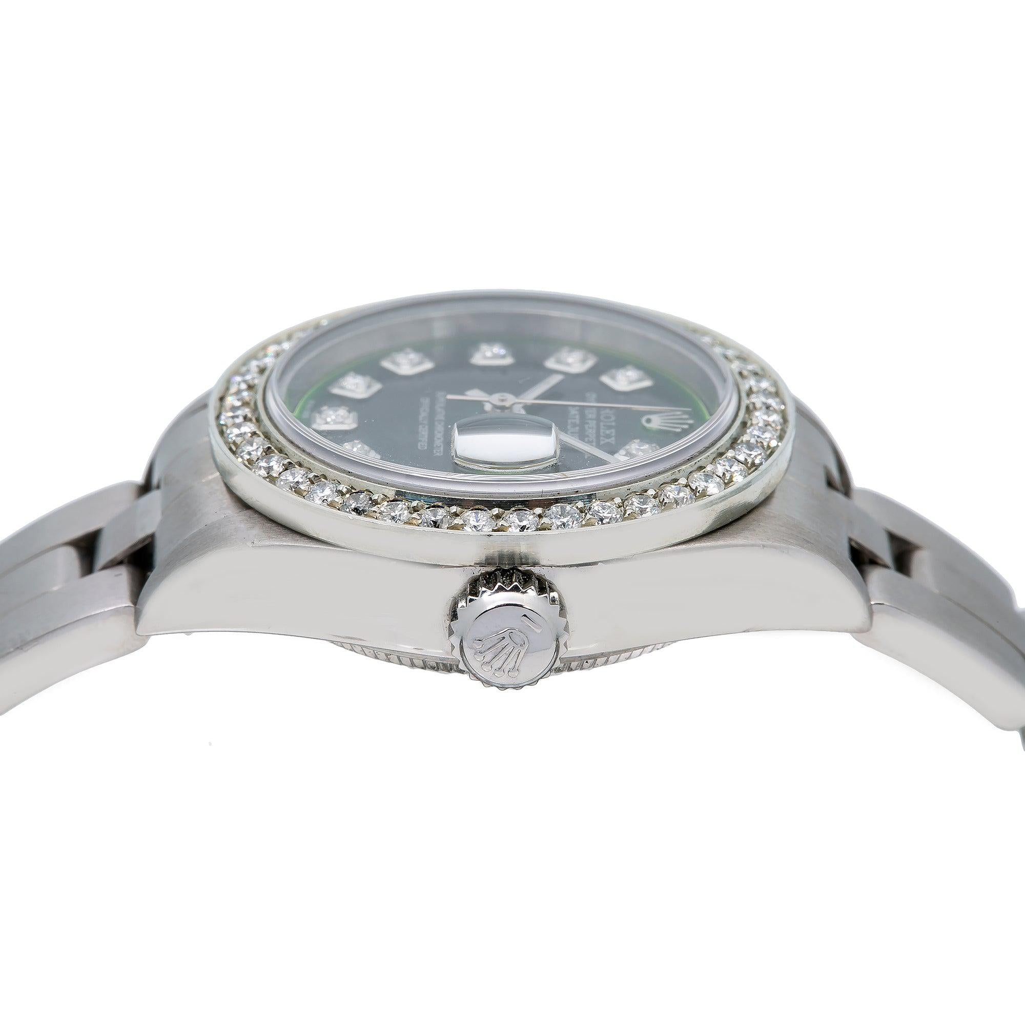 Rolex Lady-Datejust 79174 26MM Green Diamond Dial With Stainless Steel Oyster Bracelet