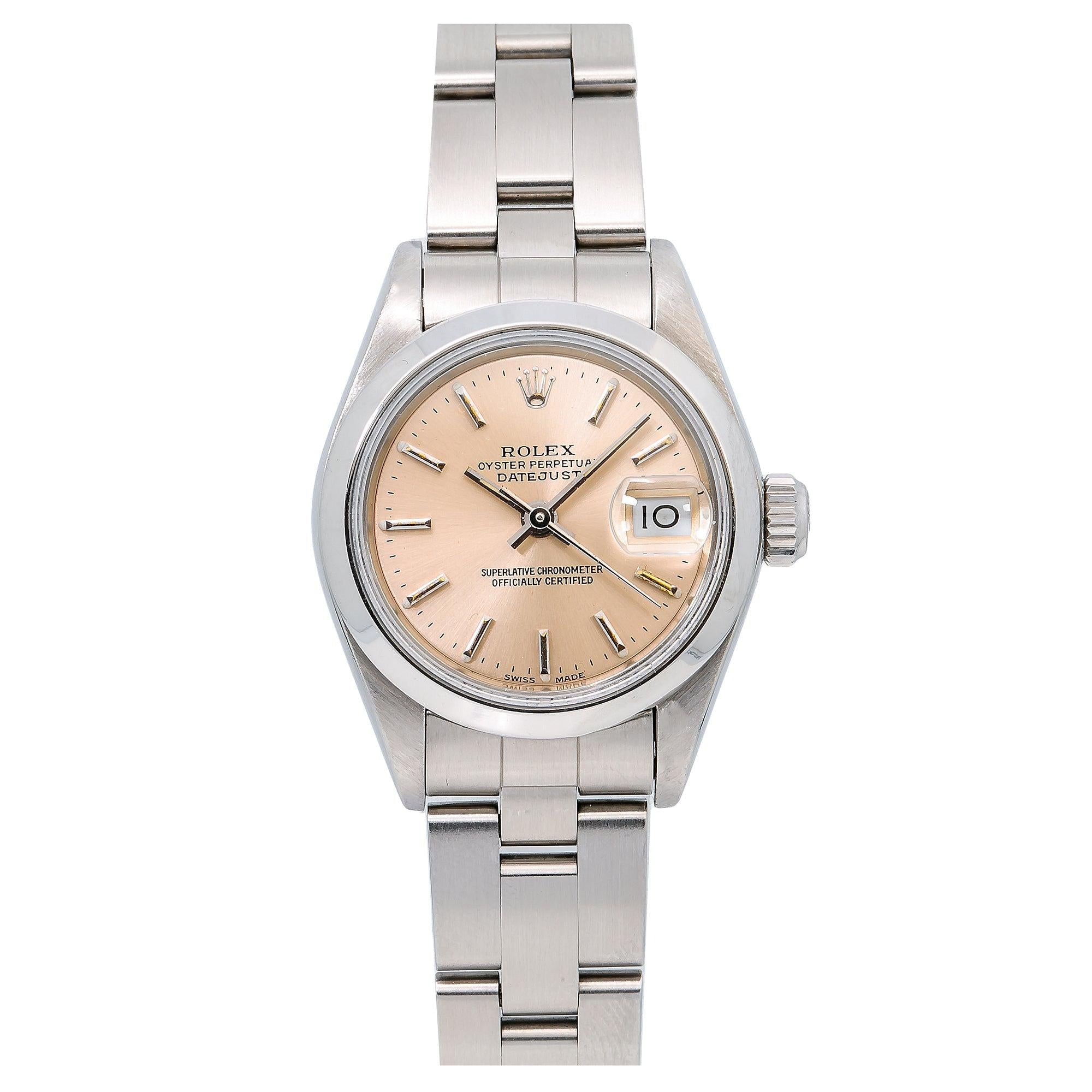 Rolex DateJust 26MM Salmon Dial With Stainless Steel Oyster Bracelet