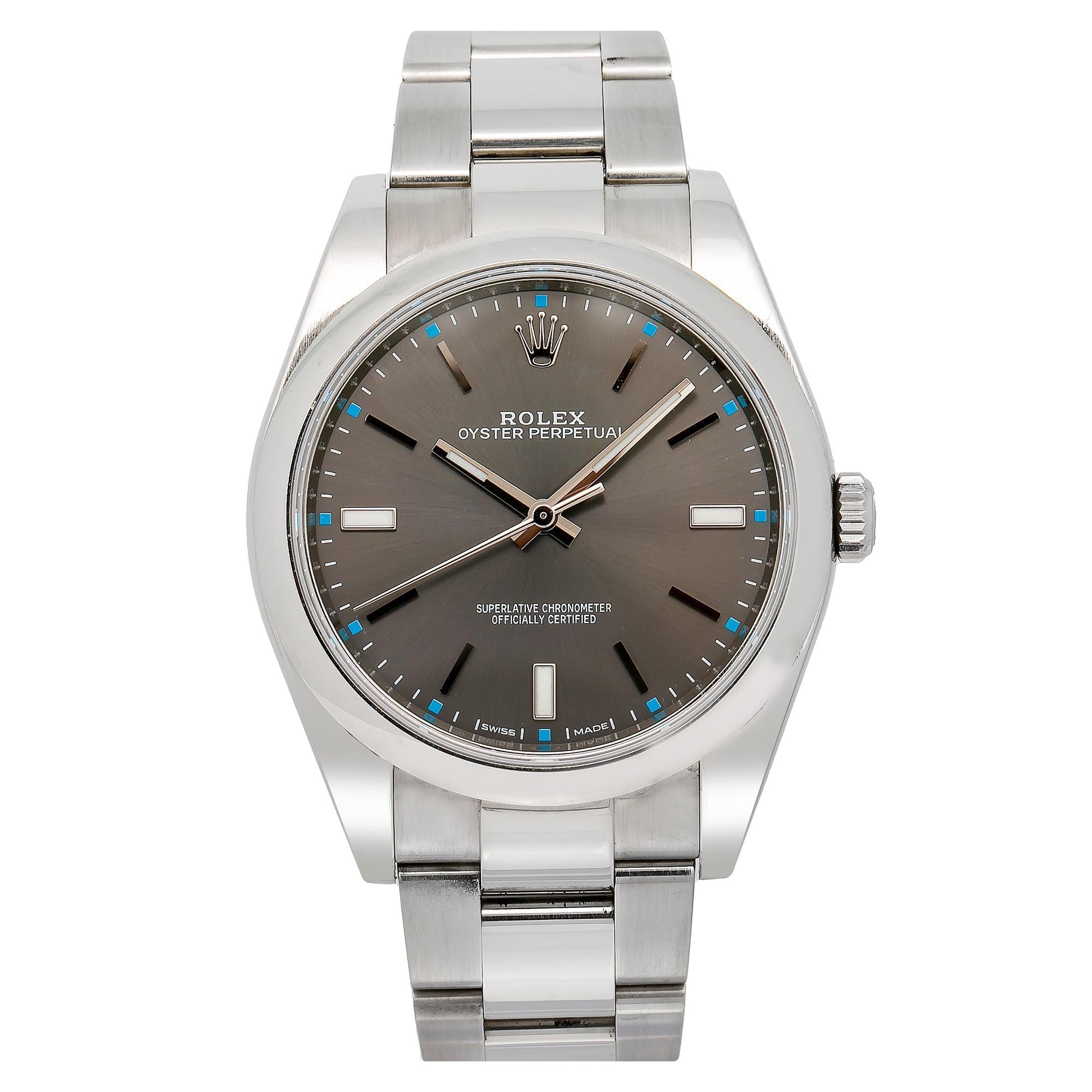 Rolex Oyster Perpetual 114300 39MM Rhodium Dial With Stainless Steel Oyster Bracelet