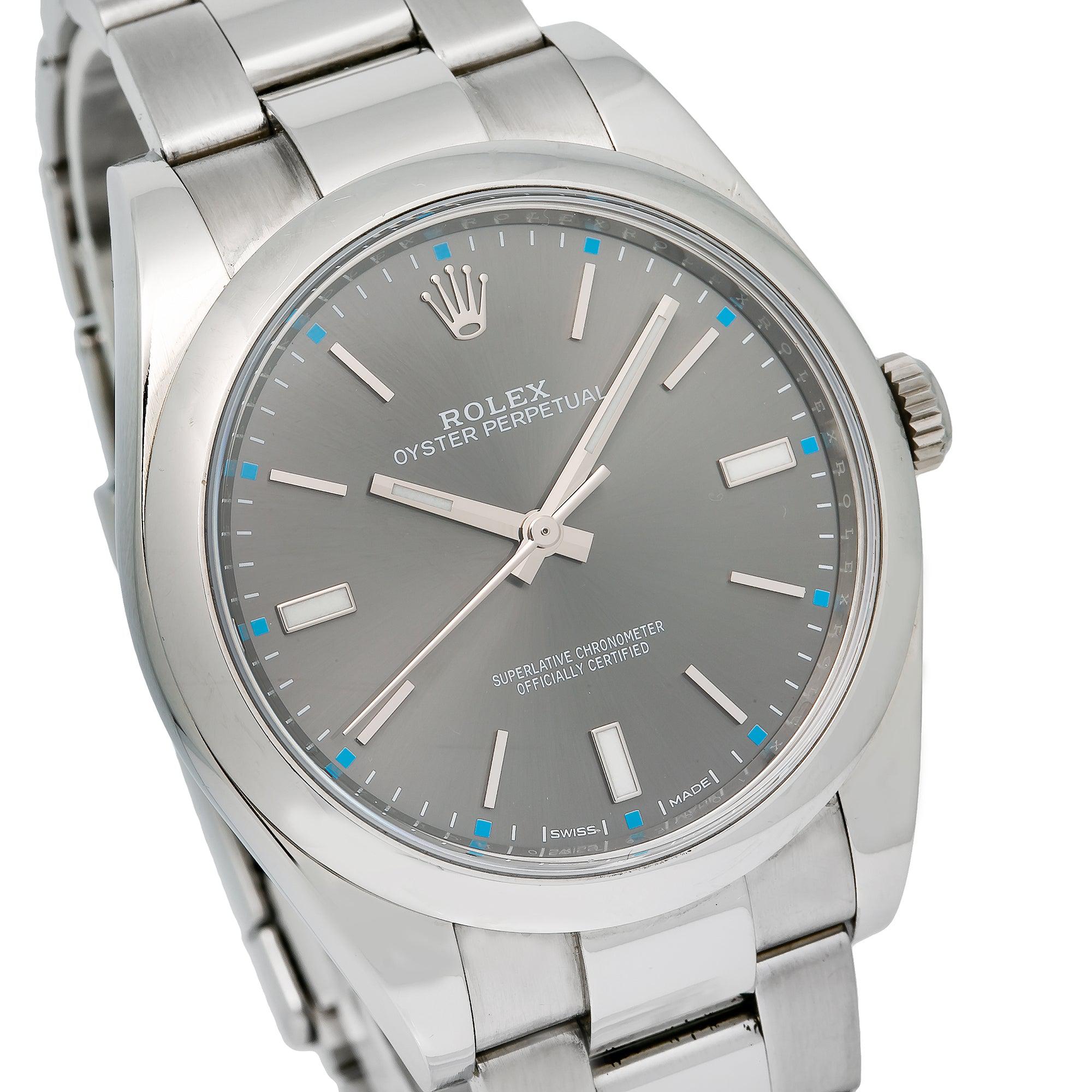 Rolex Oyster Perpetual 114300 39MM Rhodium Dial With Stainless Steel Oyster Bracelet