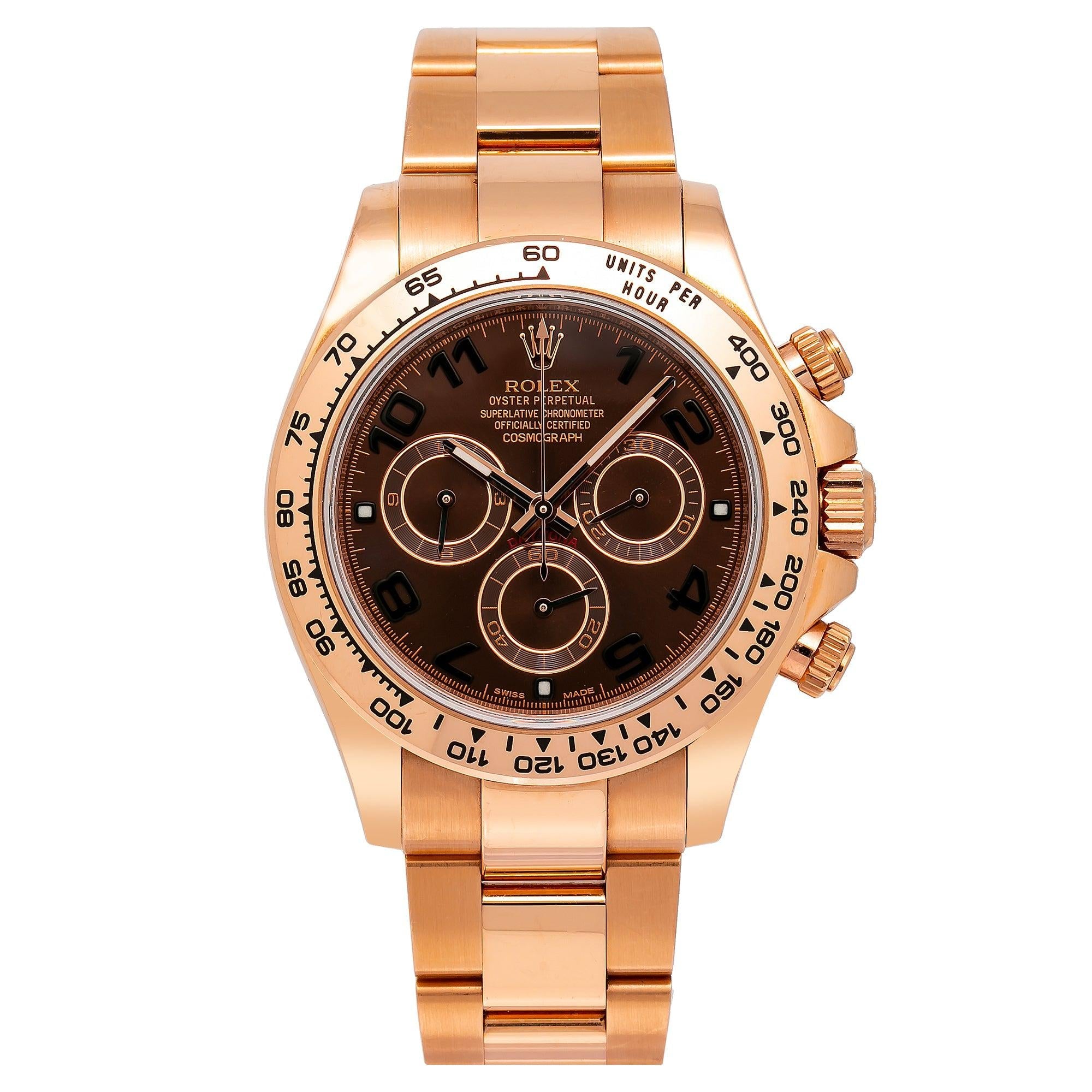 Rolex Daytona 116505 40MM Chocolate Dial With Rose Gold Oyster Bracelet