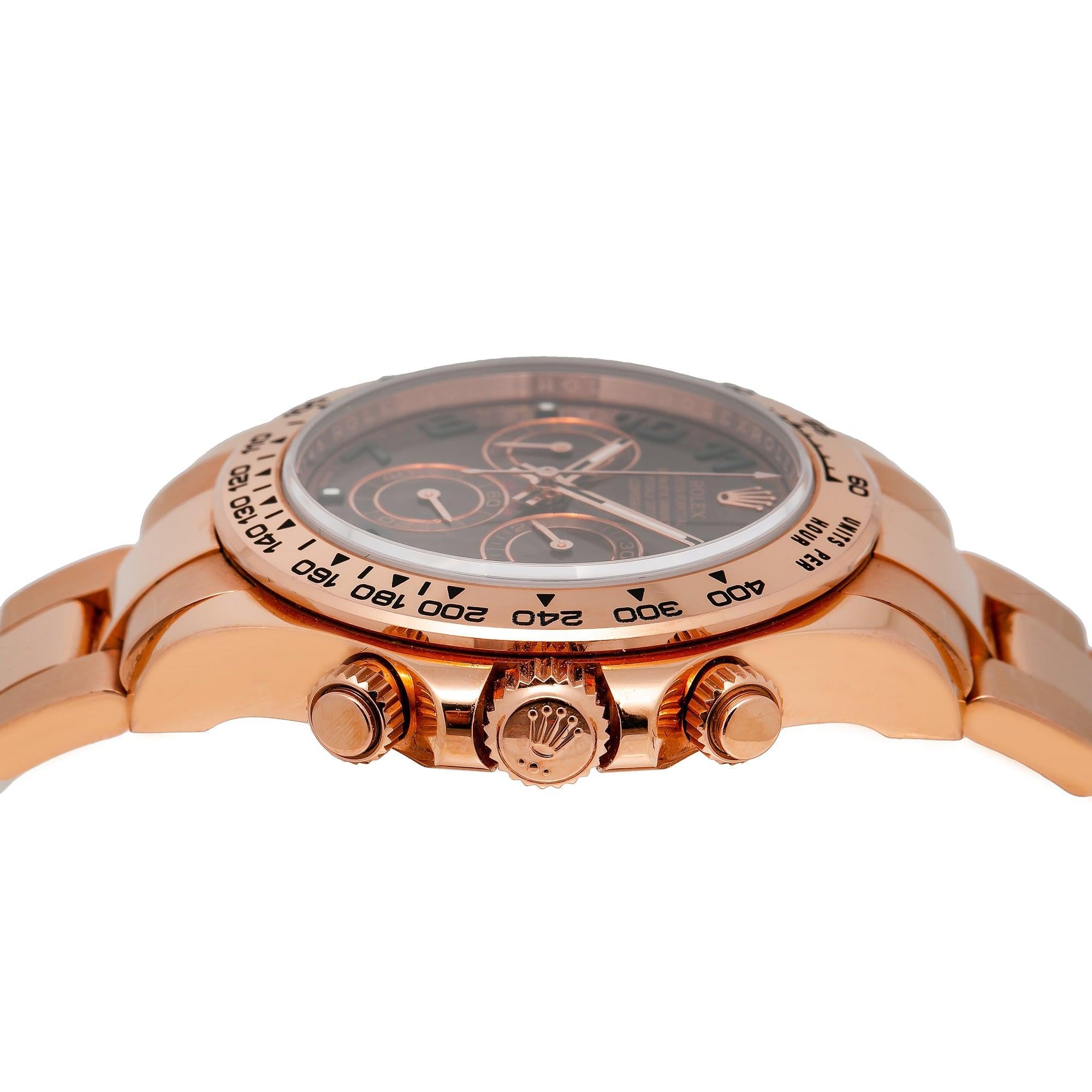 Rolex Daytona 116505 40MM Chocolate Dial With Rose Gold Oyster Bracelet