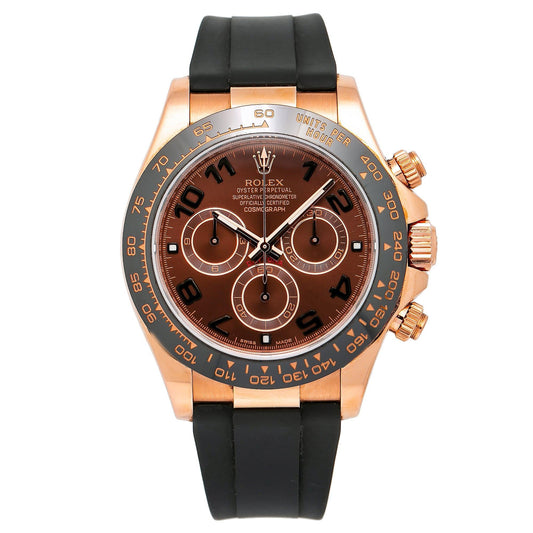 Rolex Daytona 116515 40MM Chocolate Dial With Black Leather Bracelet