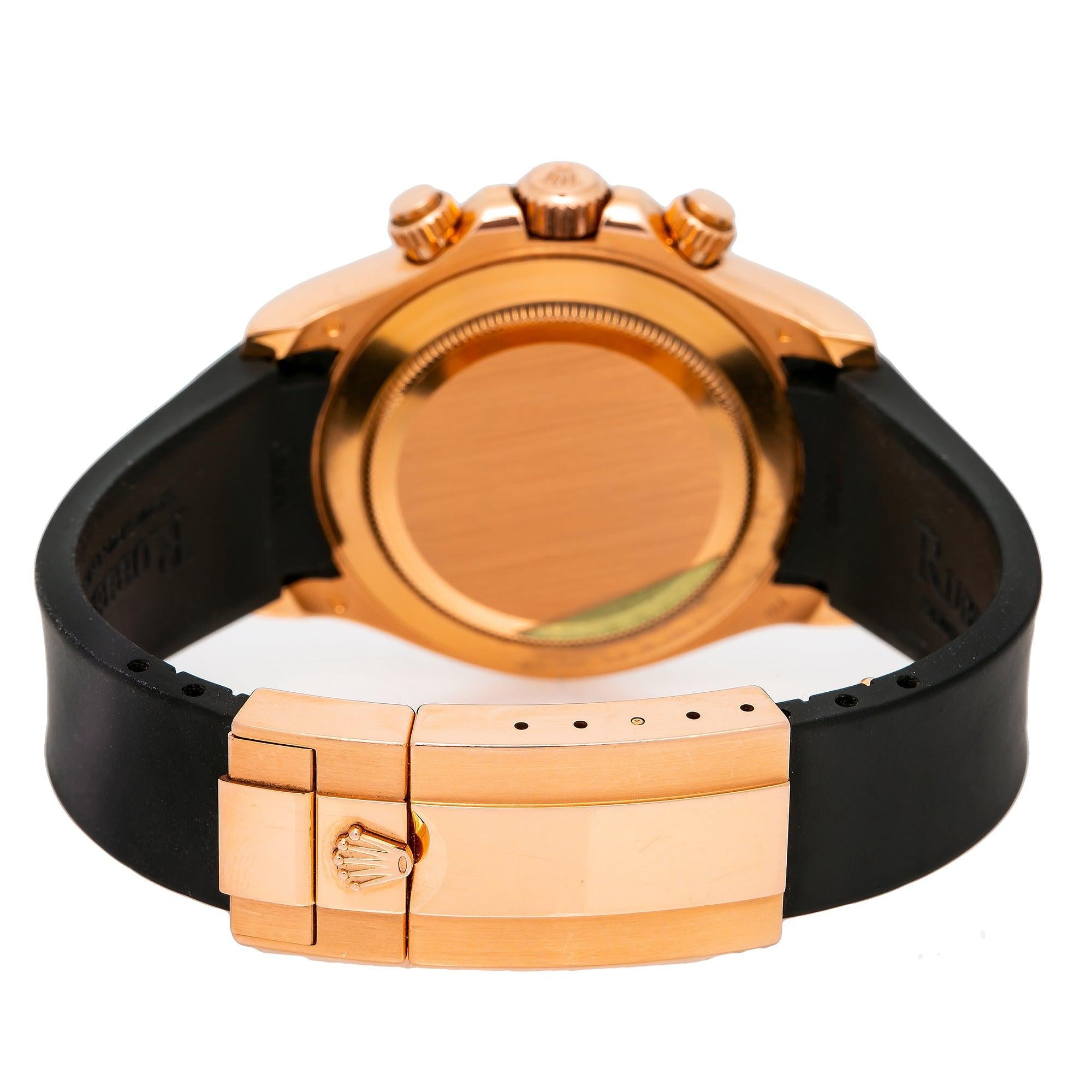 Rolex Daytona 116515 40MM Chocolate Dial With Black Leather Bracelet