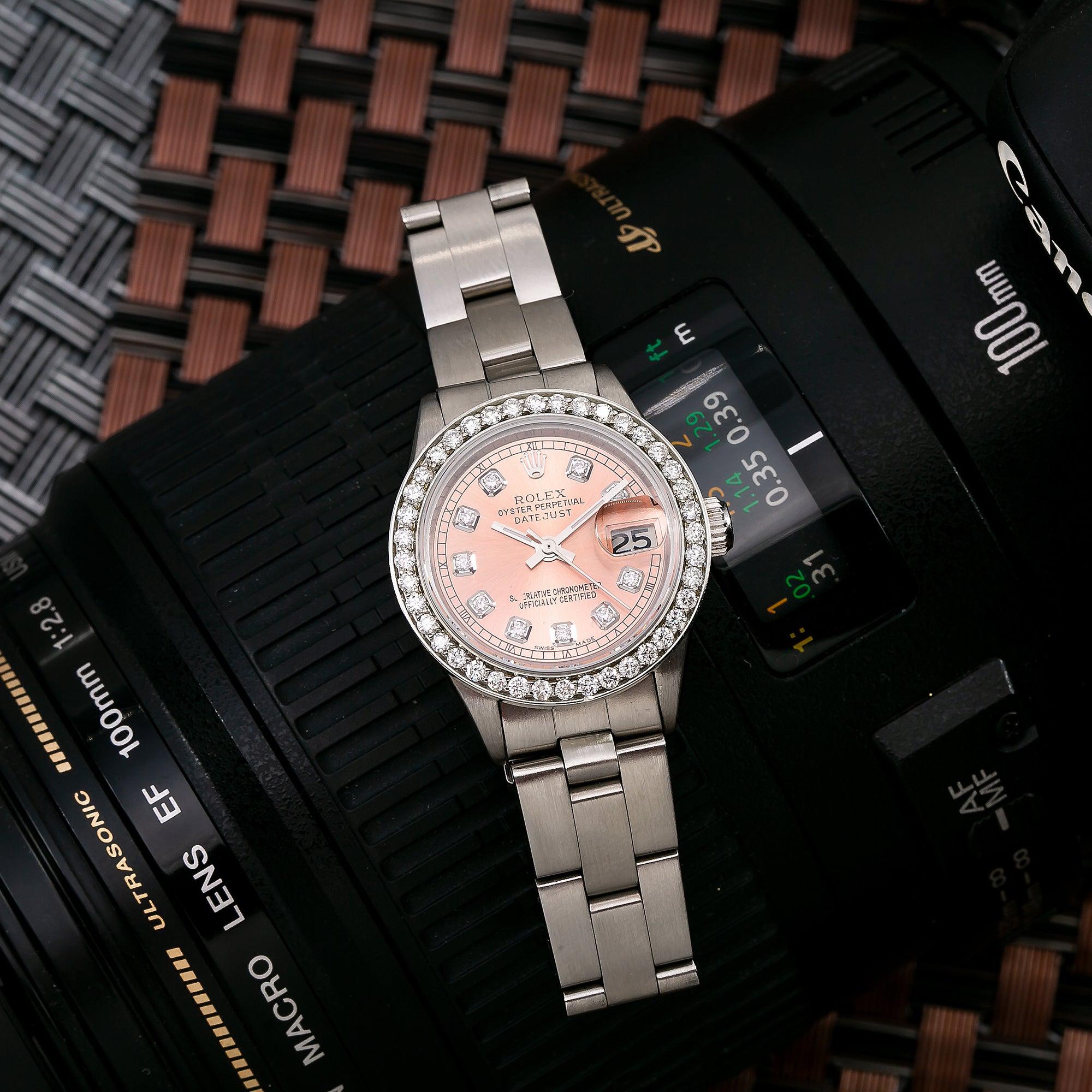 Rolex Lady-Datejust 6917 26MM Pink Diamond Dial With Stainless Steel Bracelet