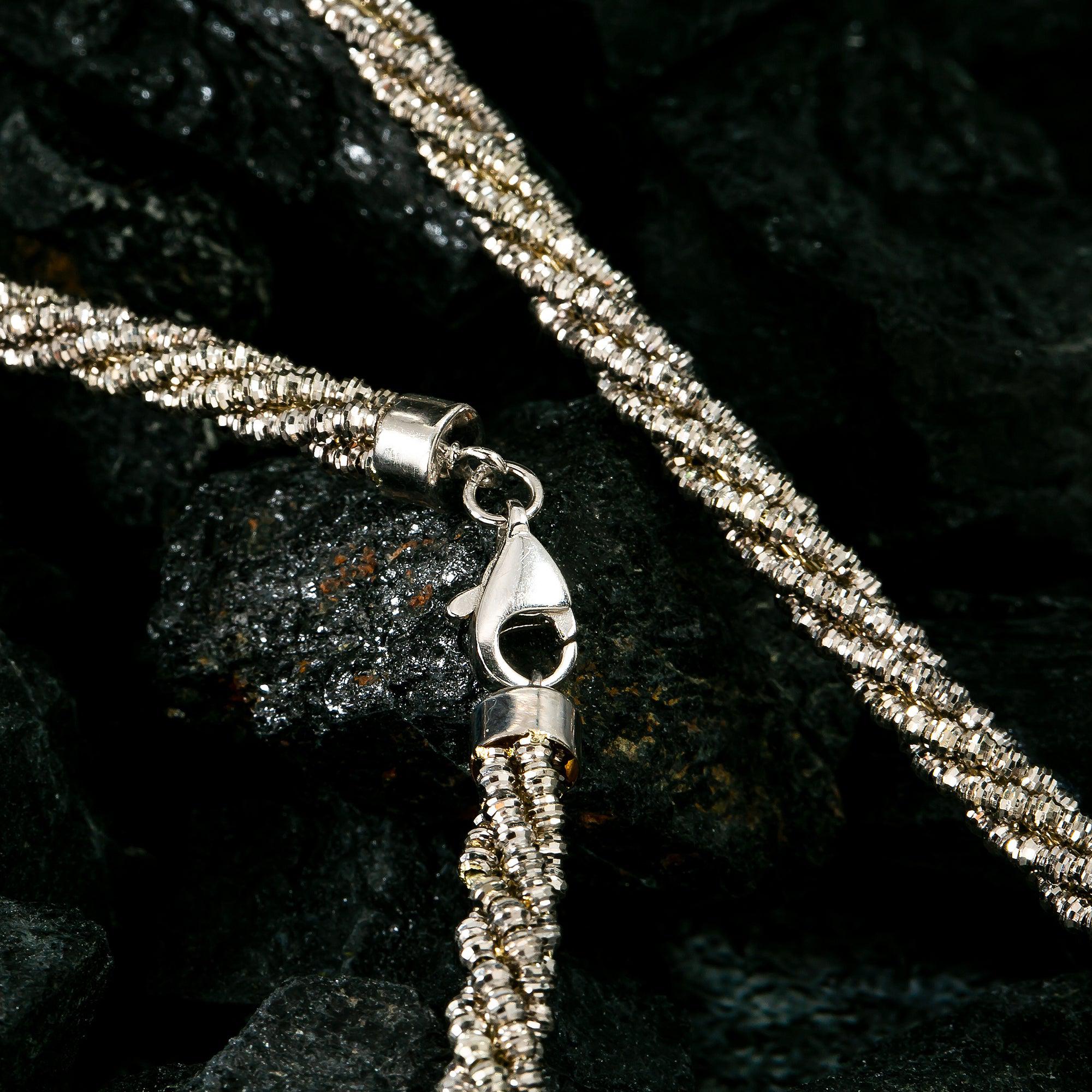 10k White Gold 4.54mm Moon Laser Chain Available In Sizes 18"-26"