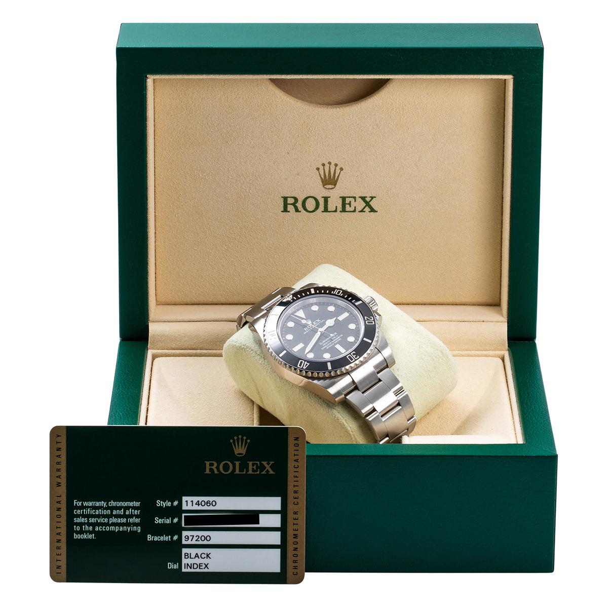 Rolex Submariner 114060 40MM Black Dial With Stainless Steel Oyster Bracelet