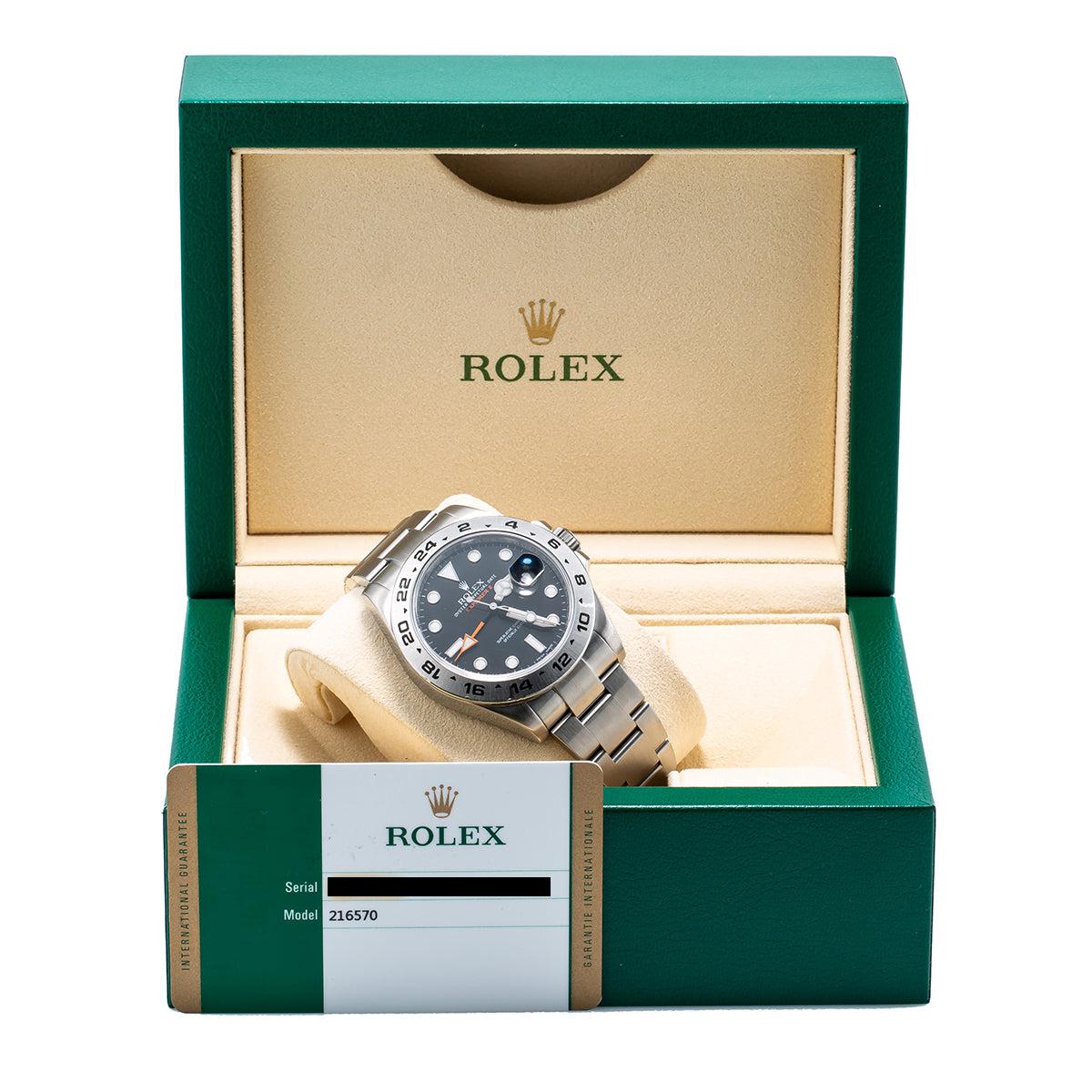 Rolex Explorer II 216570 42MM Black Dial With Stainless Steel Oyster Bracelet