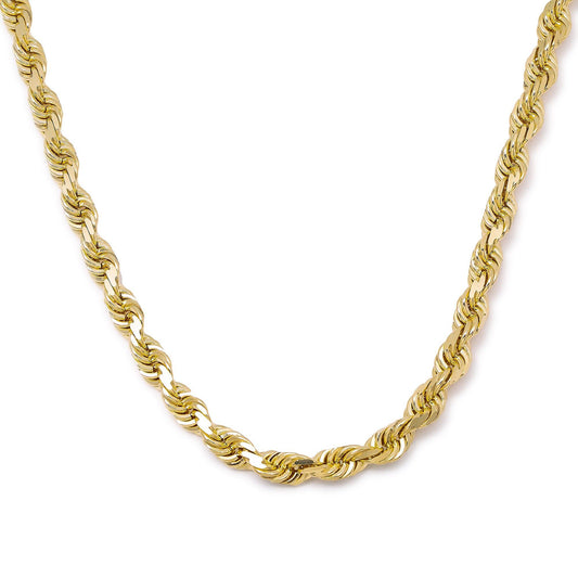 10K Yellow Gold 6.51mm Solid Rope Chain Available In Sizes 18"-26"