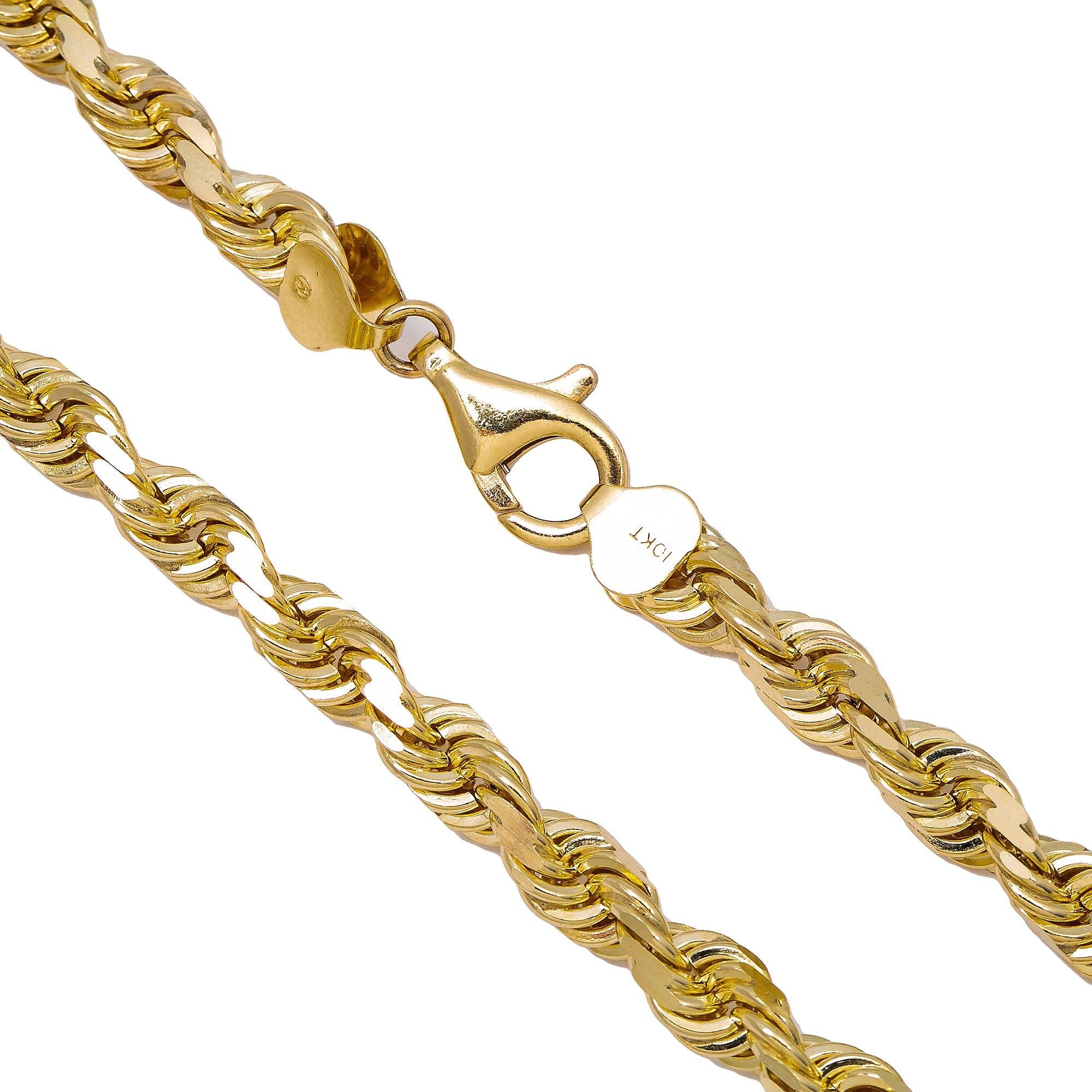 10K Yellow Gold 6.51mm Solid Rope Chain Available In Sizes 18"-26"