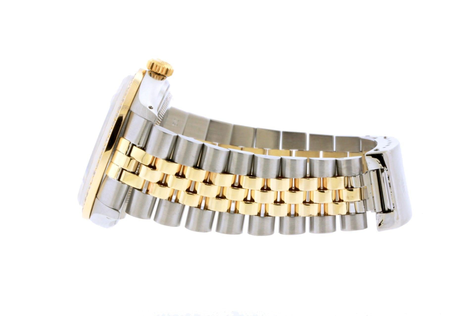 Rolex Datejust 36MM Red Black Diamond Dial With Diamond Bezel